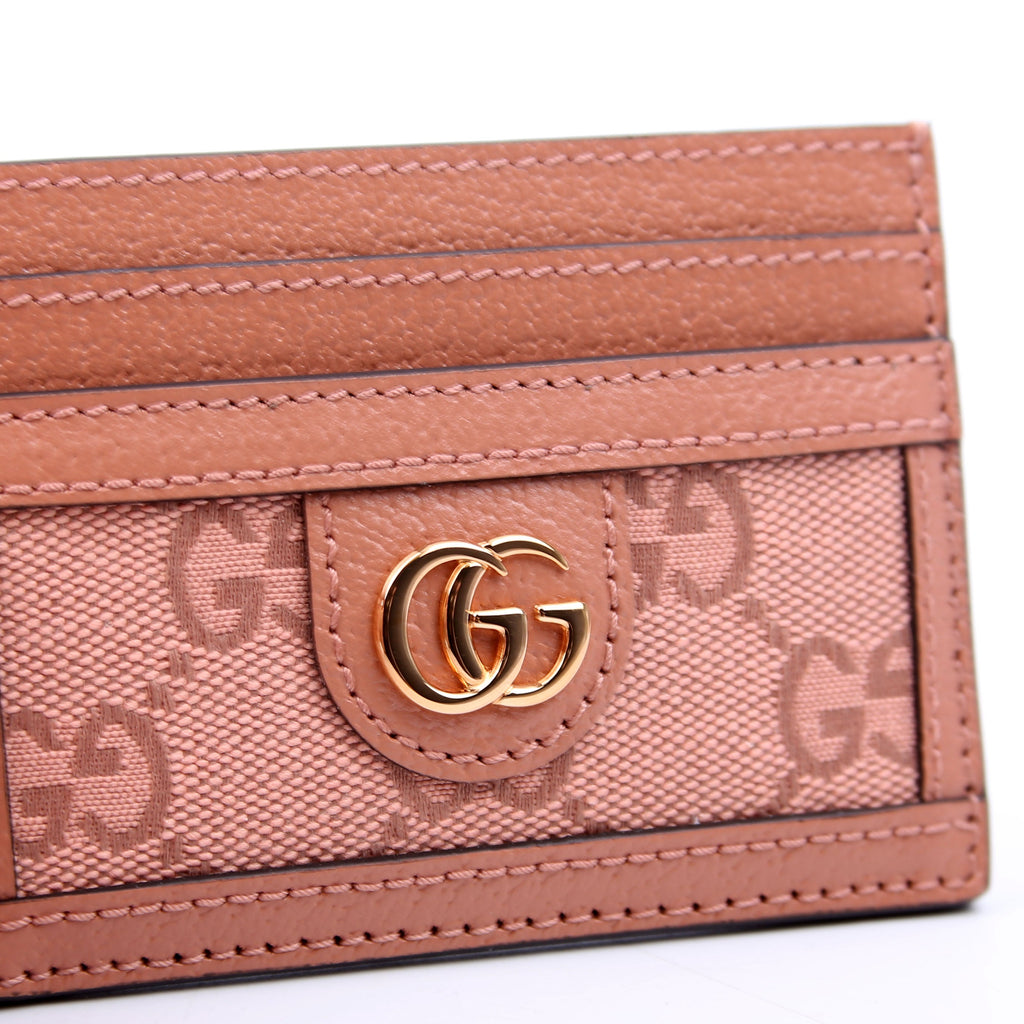 523159 Ophidia GG Card Case Pink