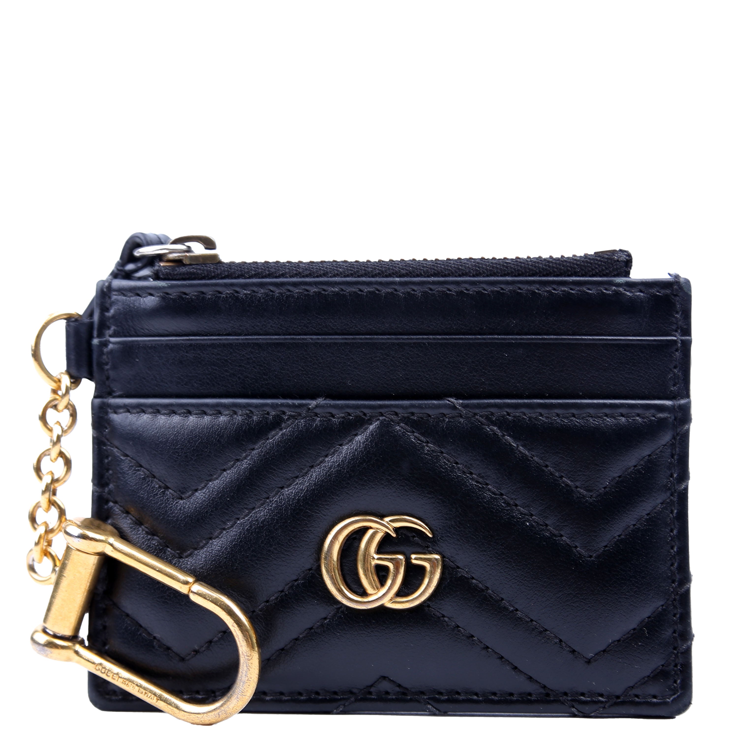 627064 Marmont Keychain Wallet Black