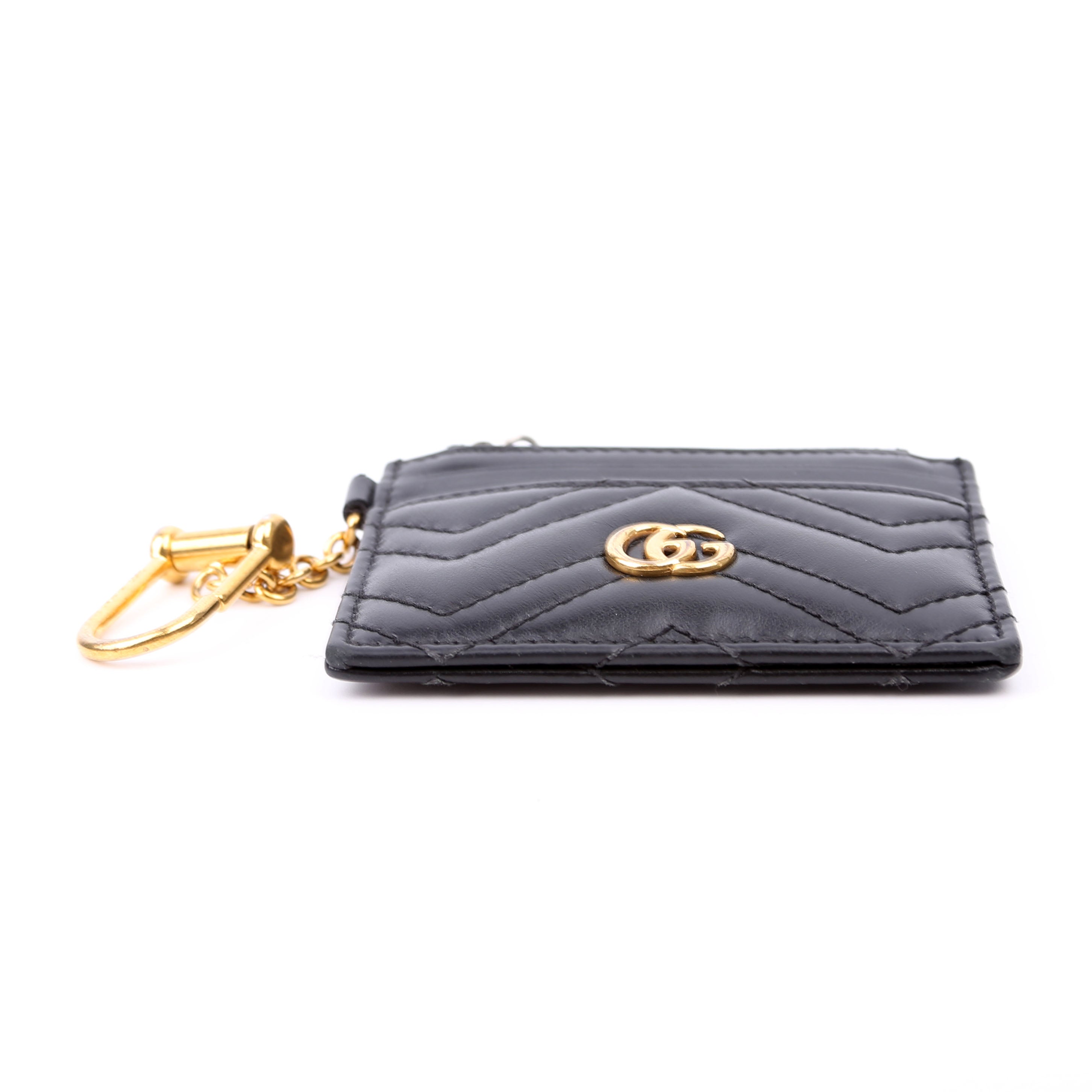 627064 Marmont Keychain Wallet Black