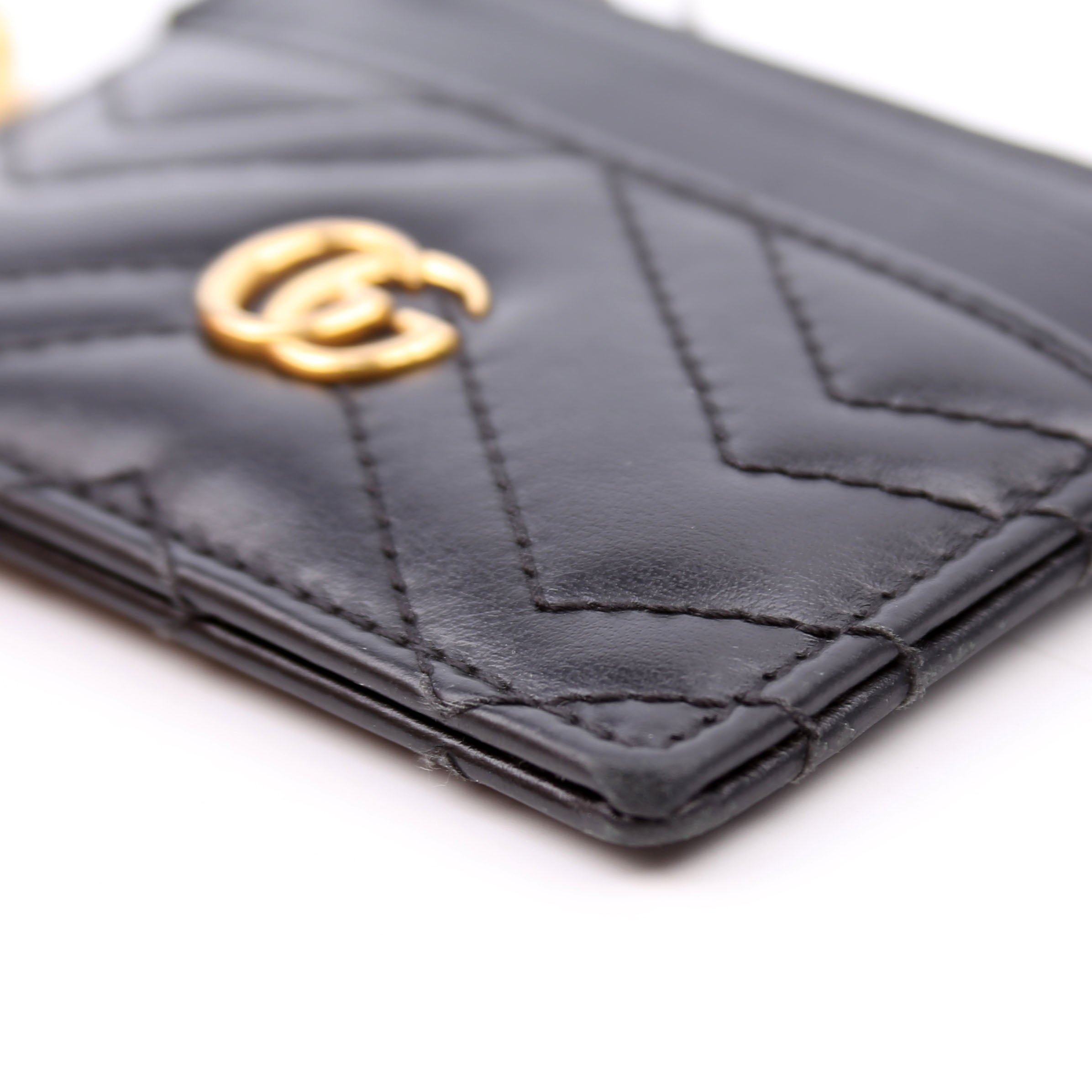 627064 Marmont Keychain Wallet Black