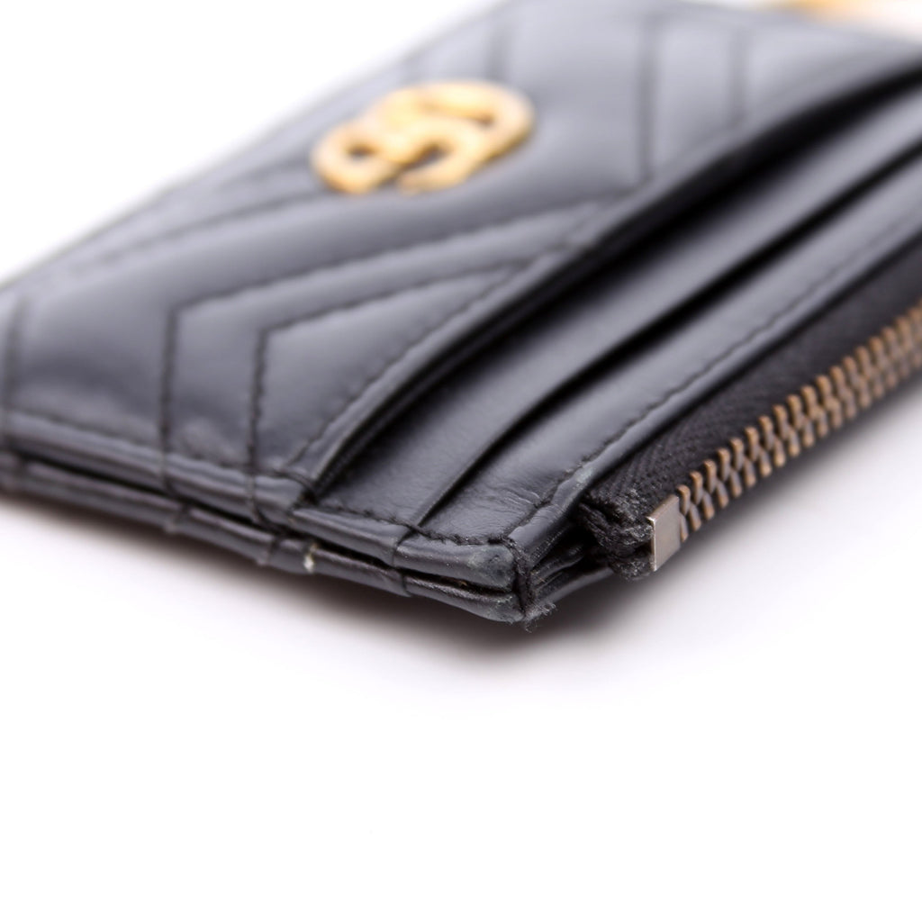 627064 Marmont Keychain Wallet Black
