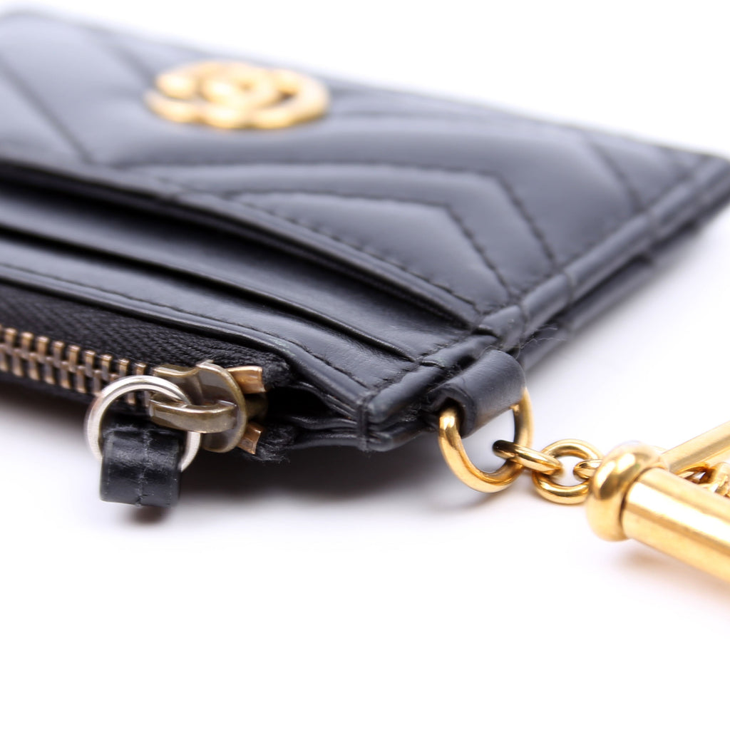 627064 Marmont Keychain Wallet Black