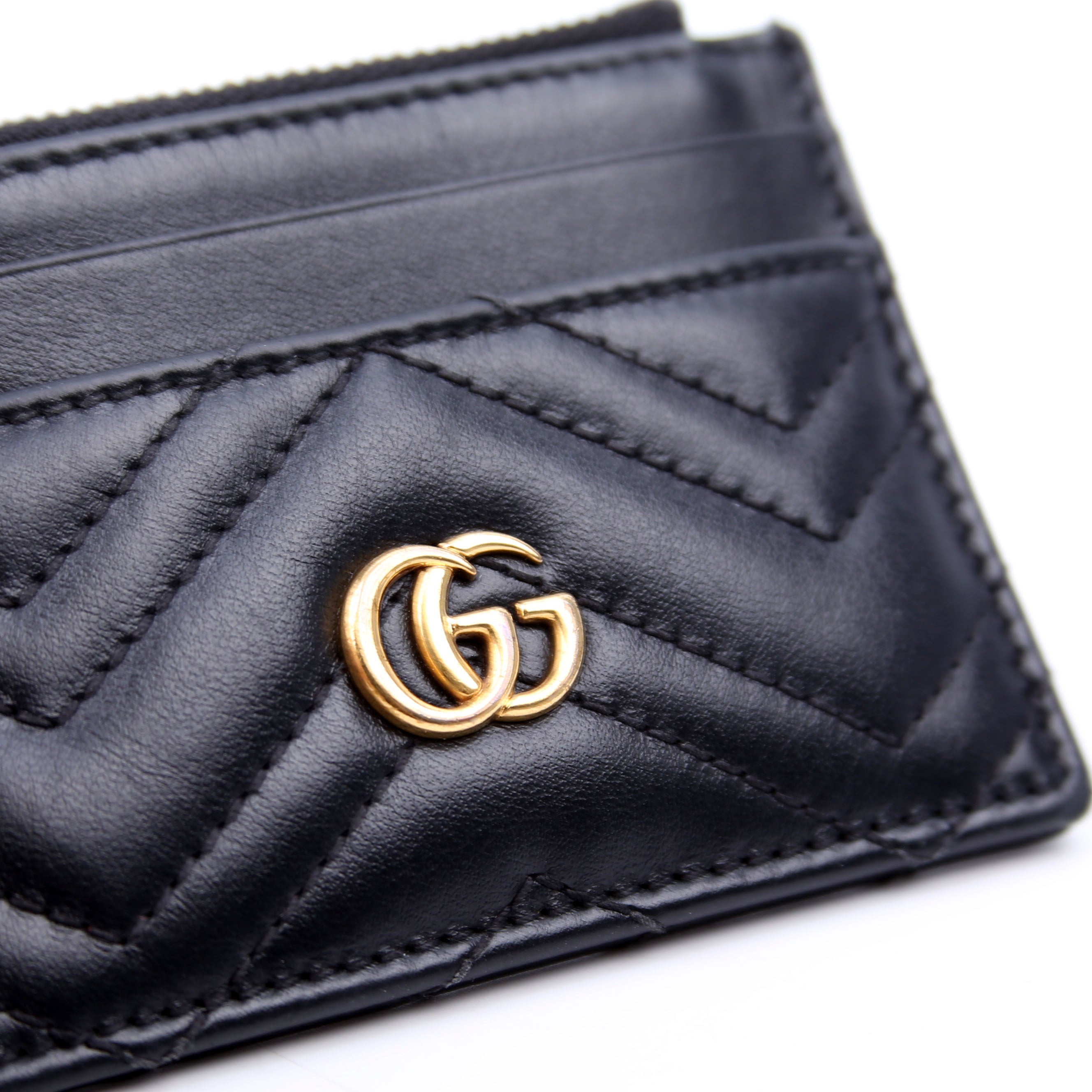 627064 Marmont Keychain Wallet Black