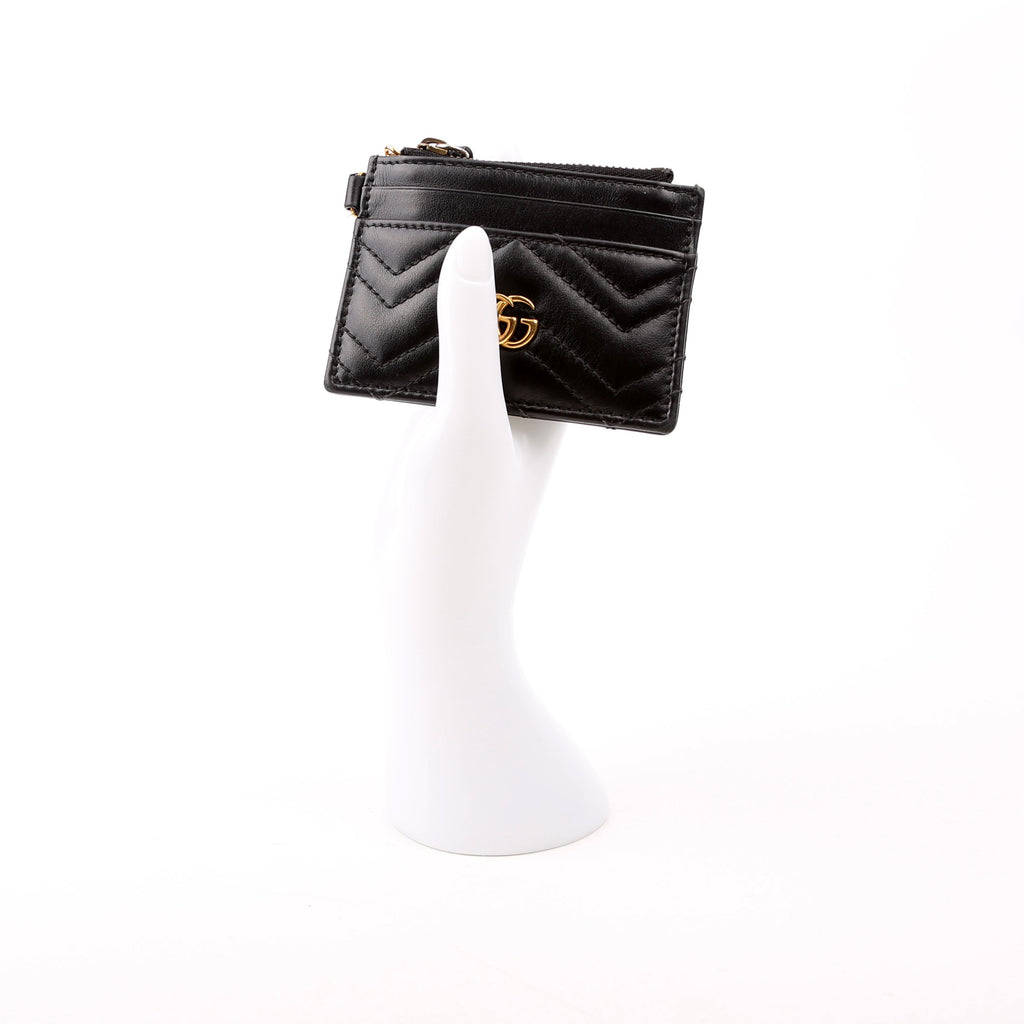 627064 Marmont Keychain Wallet Black