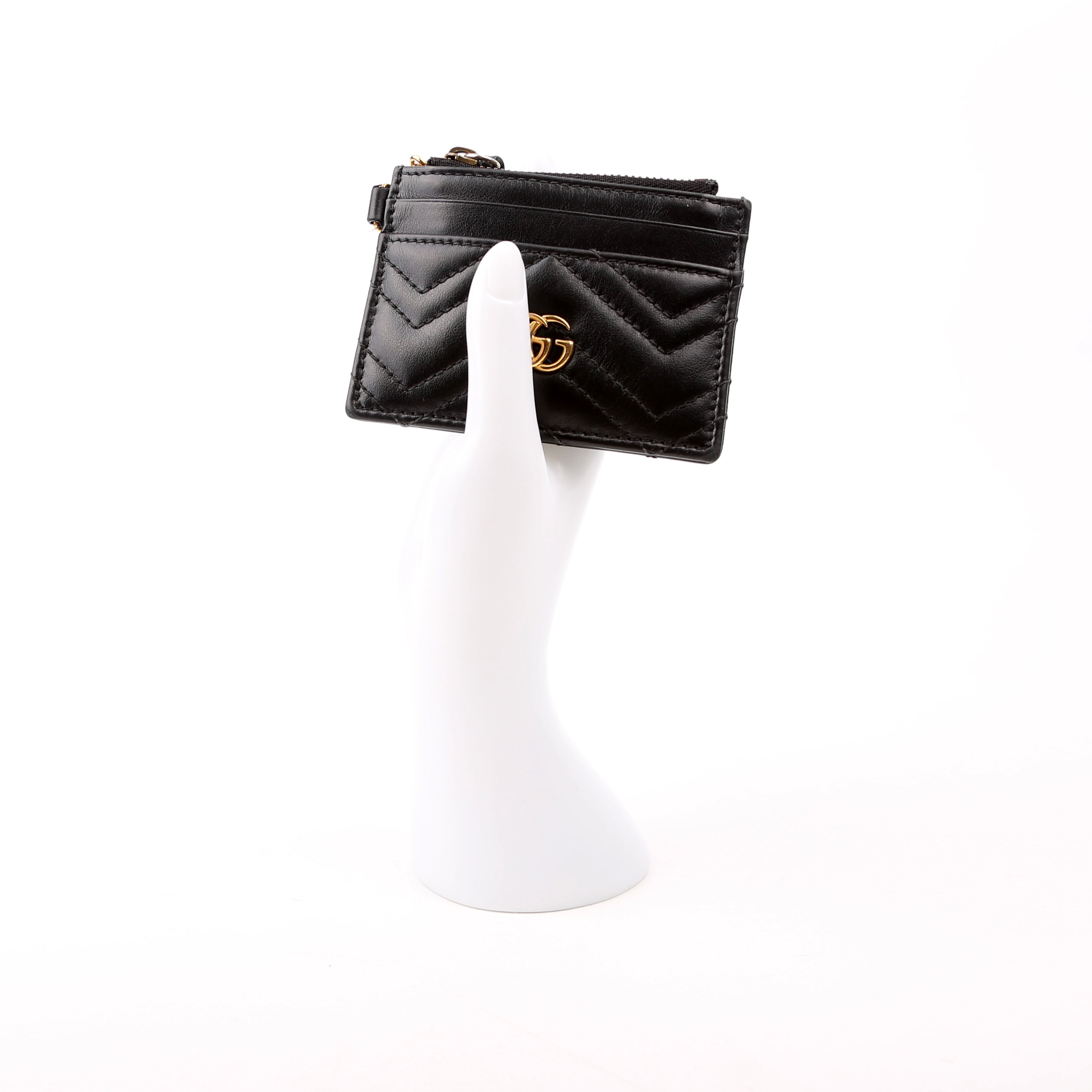 627064 Marmont Keychain Wallet Black