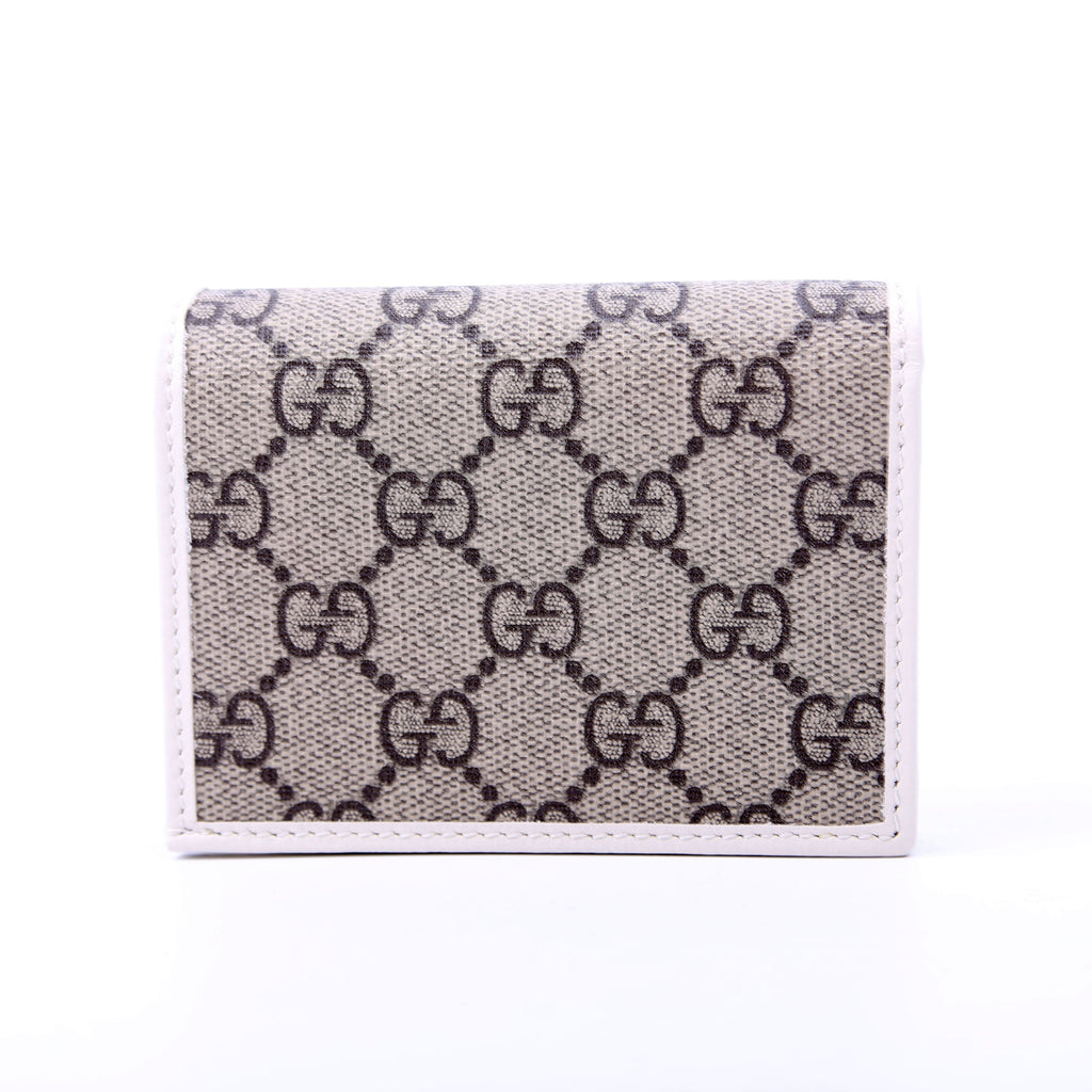 621887 Horsebit 1955 GG Supreme Card Case White