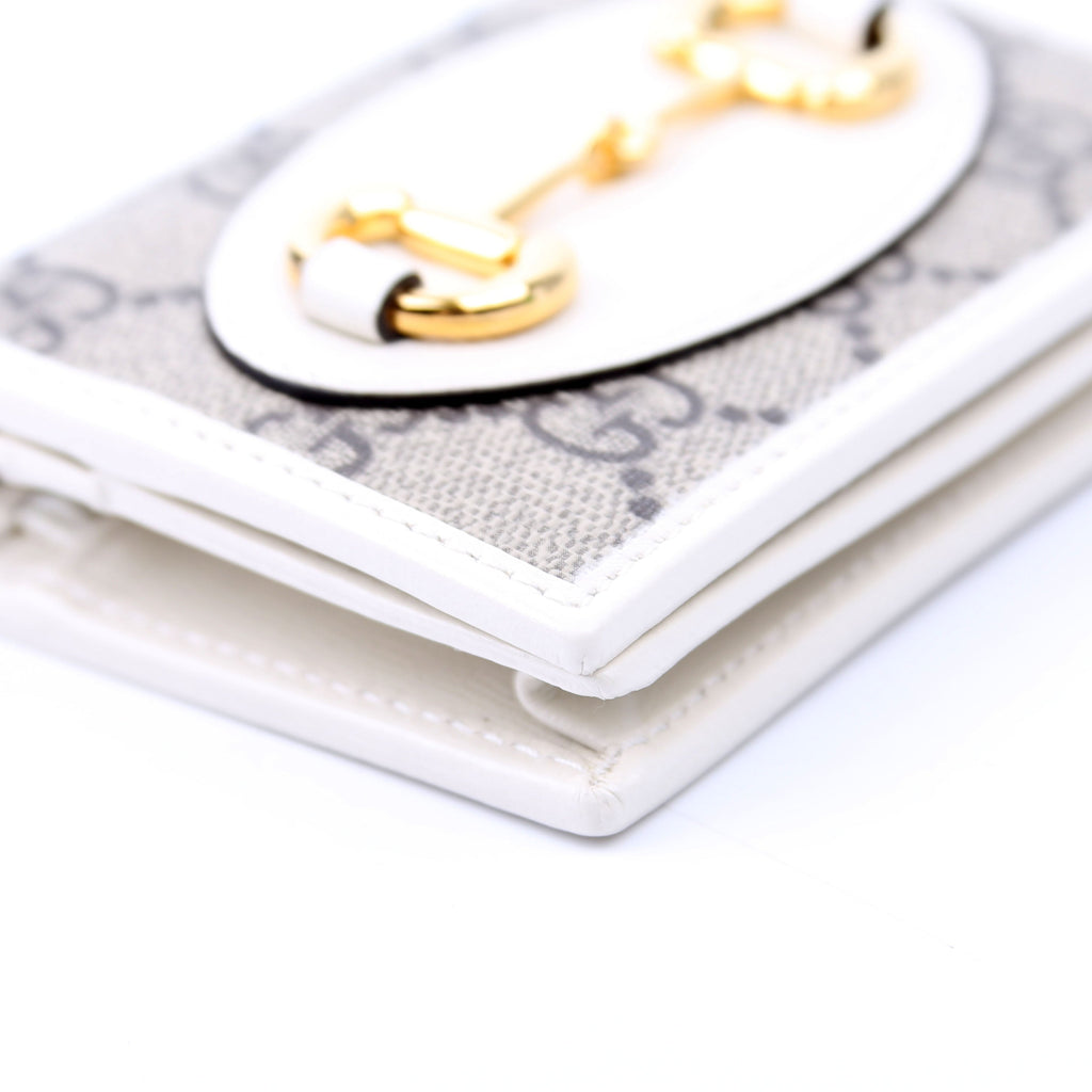 621887 Horsebit 1955 GG Supreme Card Case White