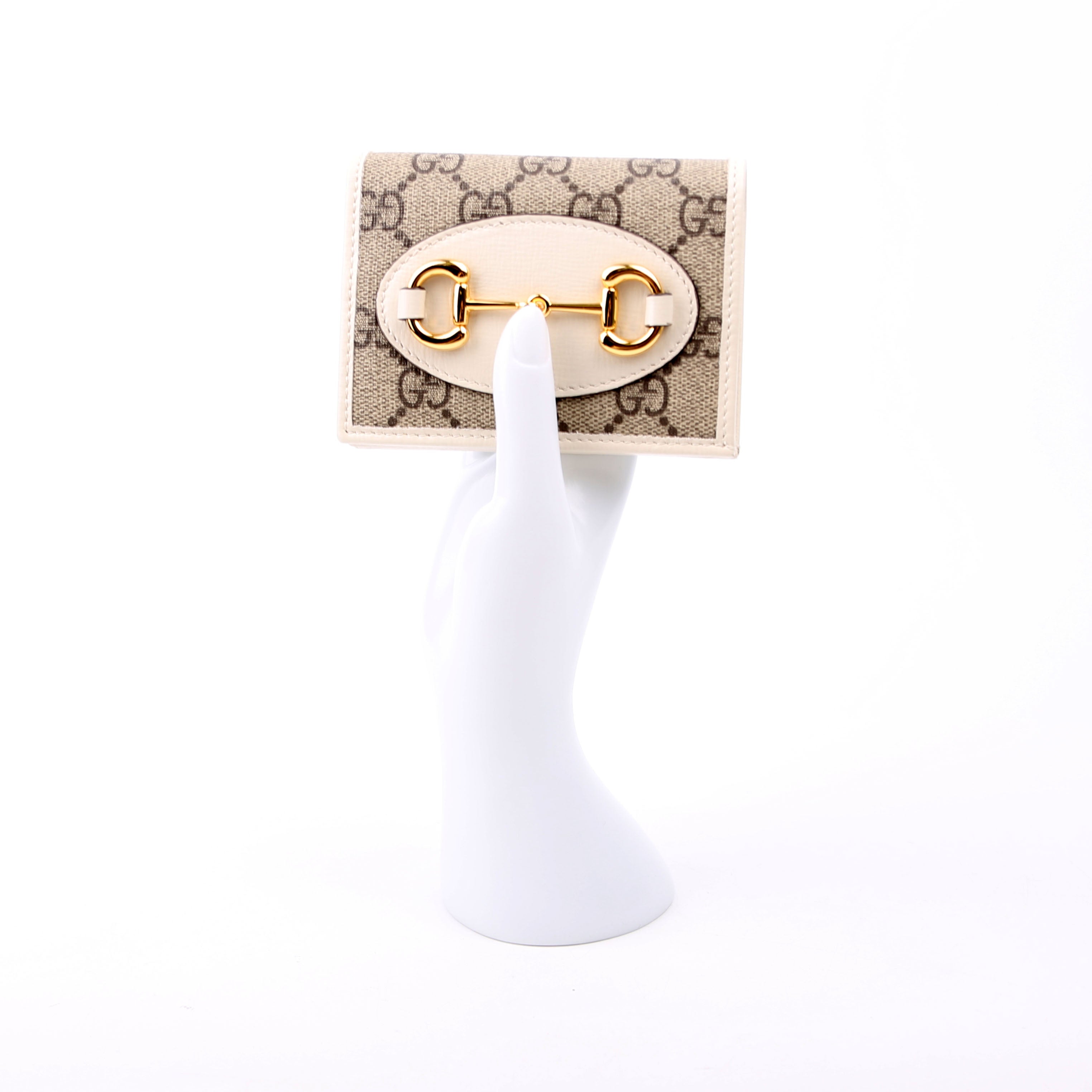 621887 Horsebit 1955 GG Supreme Card Case White