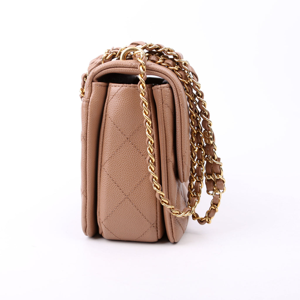 Coco First Flap Caviar RFID Beige