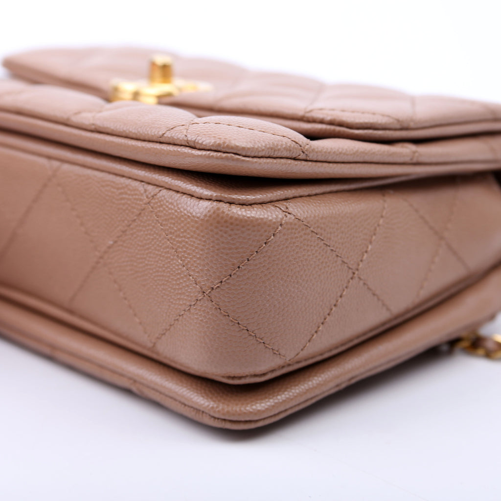 Coco First Flap Caviar RFID Beige