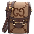 Gucci 625615 Horsebit 1955 Jumbo GG Canvas Mini Bag