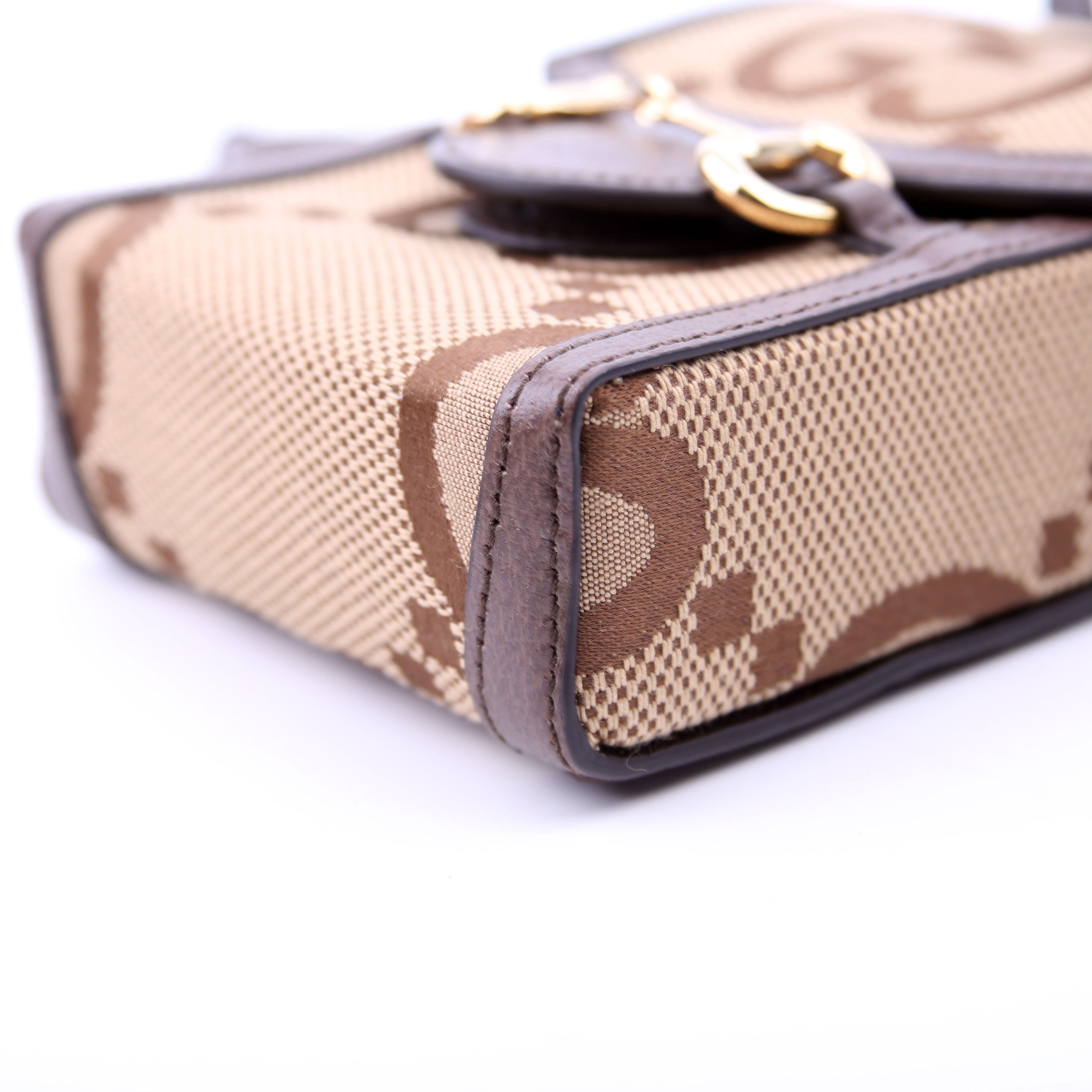 Gucci 625615 Horsebit 1955 Jumbo GG Canvas Mini Bag