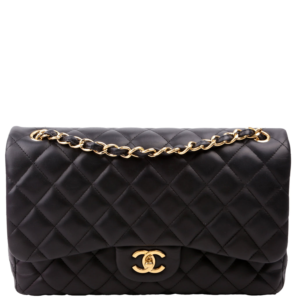 Classic Flap Jumbo Lambskin 14M Black