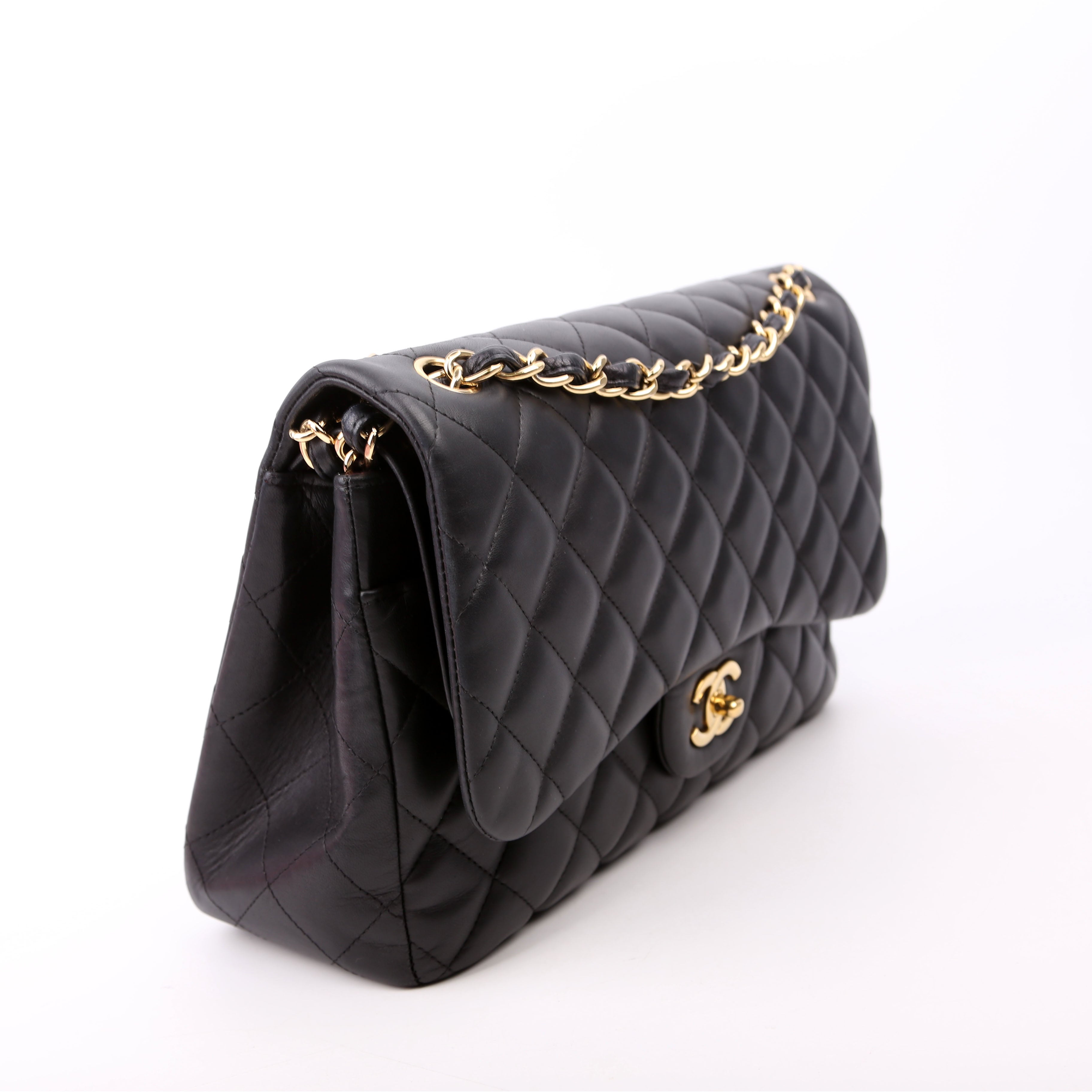 Classic Flap Jumbo Lambskin 14M Black