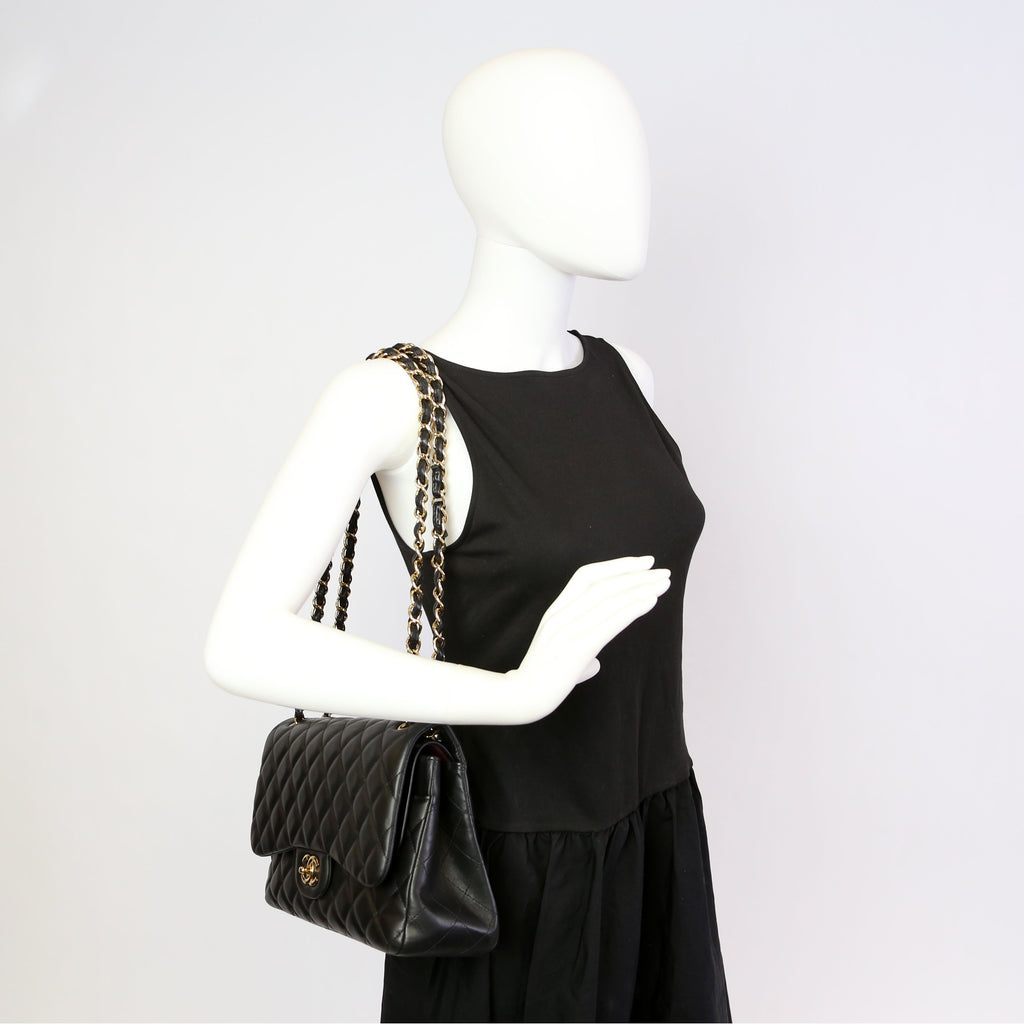 Classic Flap Jumbo Lambskin 14M Black