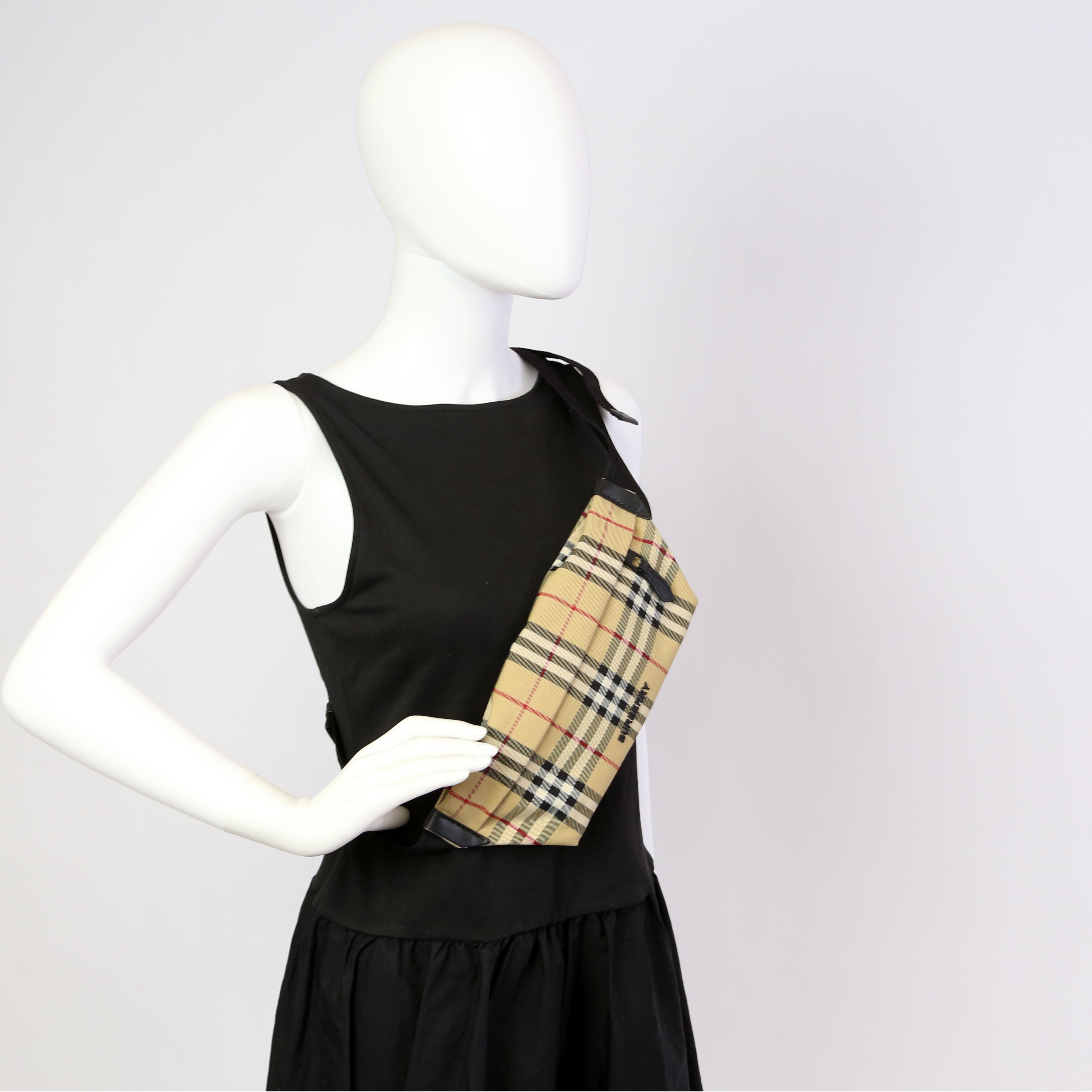 Stevie Vintage Check Belt Bag Tan