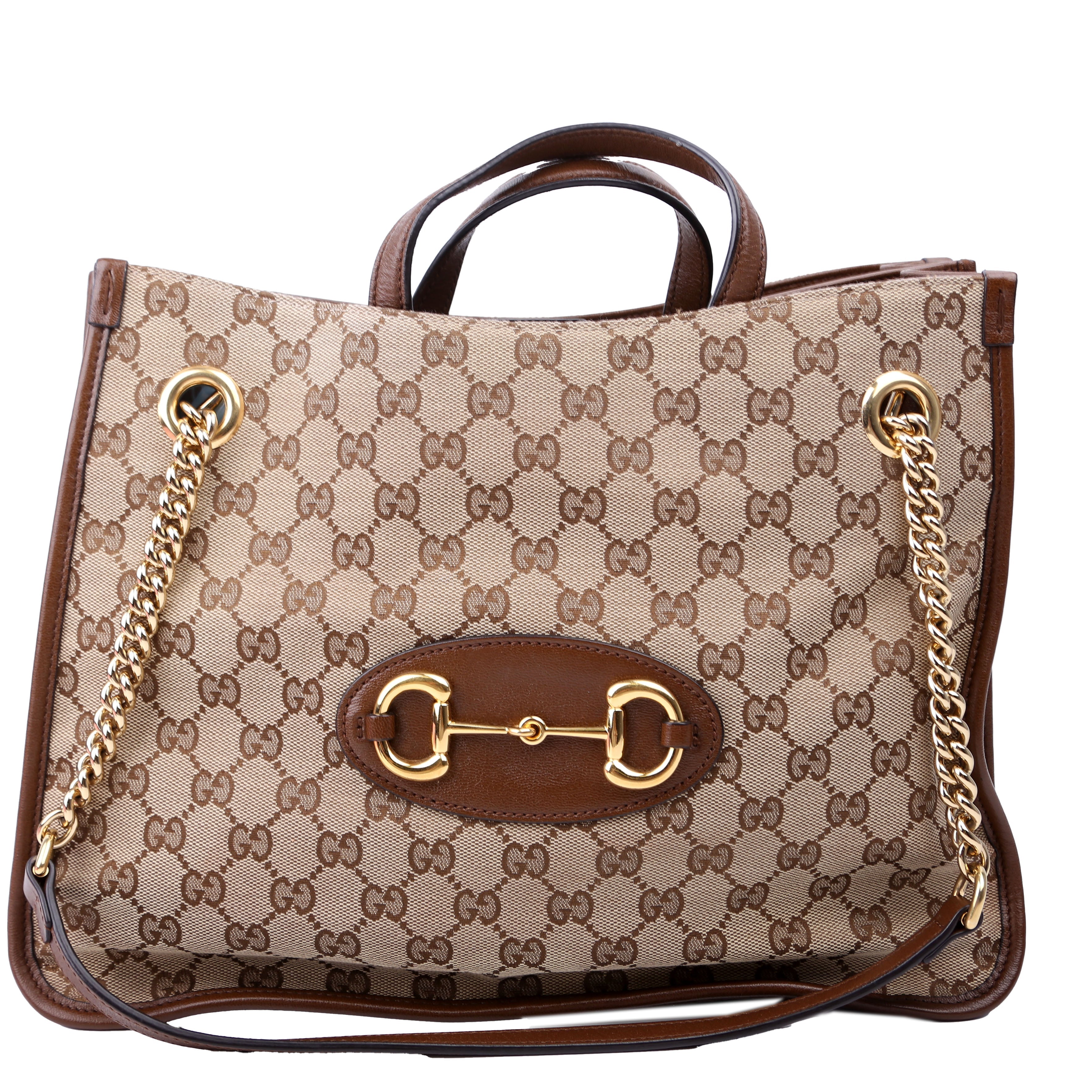 Gucci 621144 1955 Horsebit Large Tote Brown