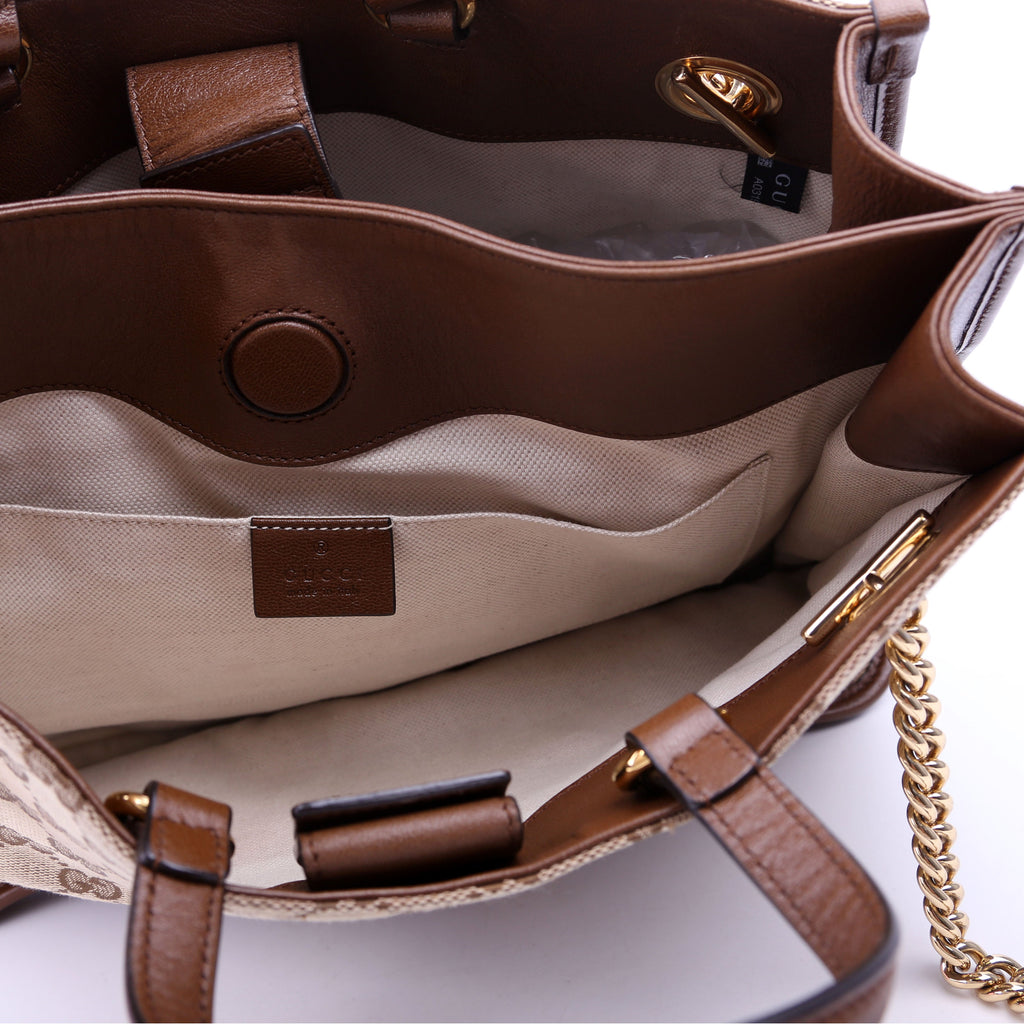 Gucci 621144 1955 Horsebit Large Tote Brown
