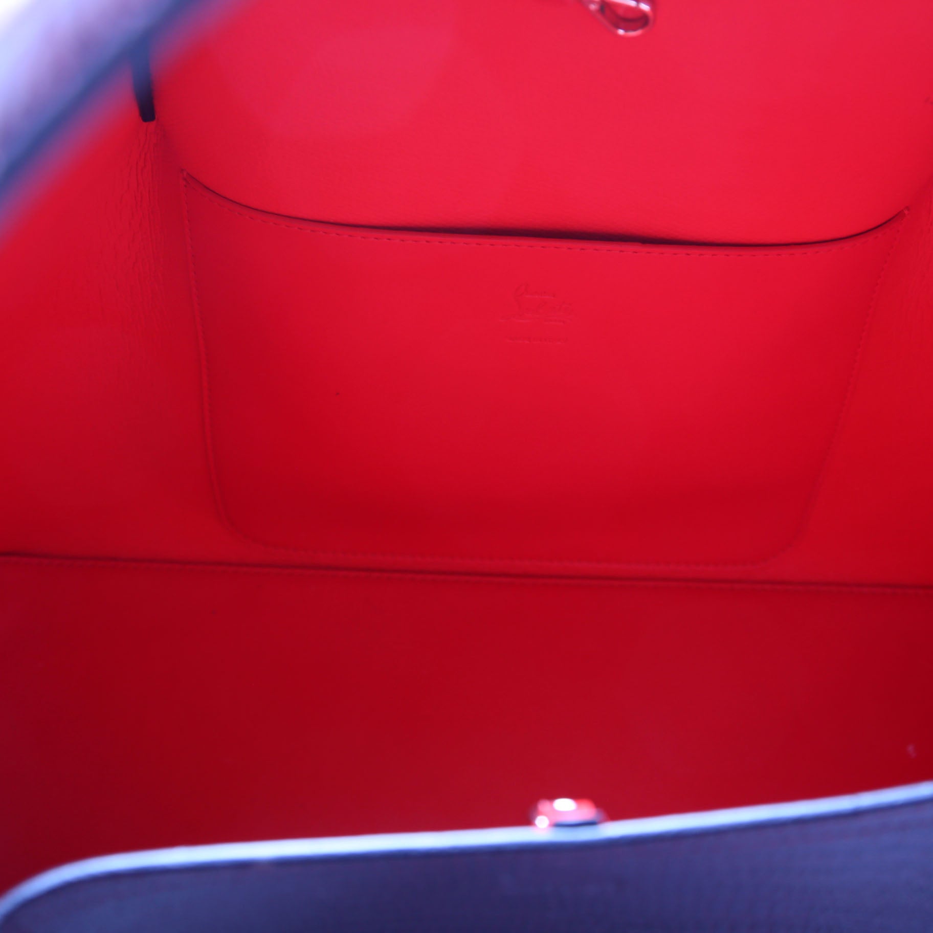 Cabarock Snake Embossed Large Tote Red