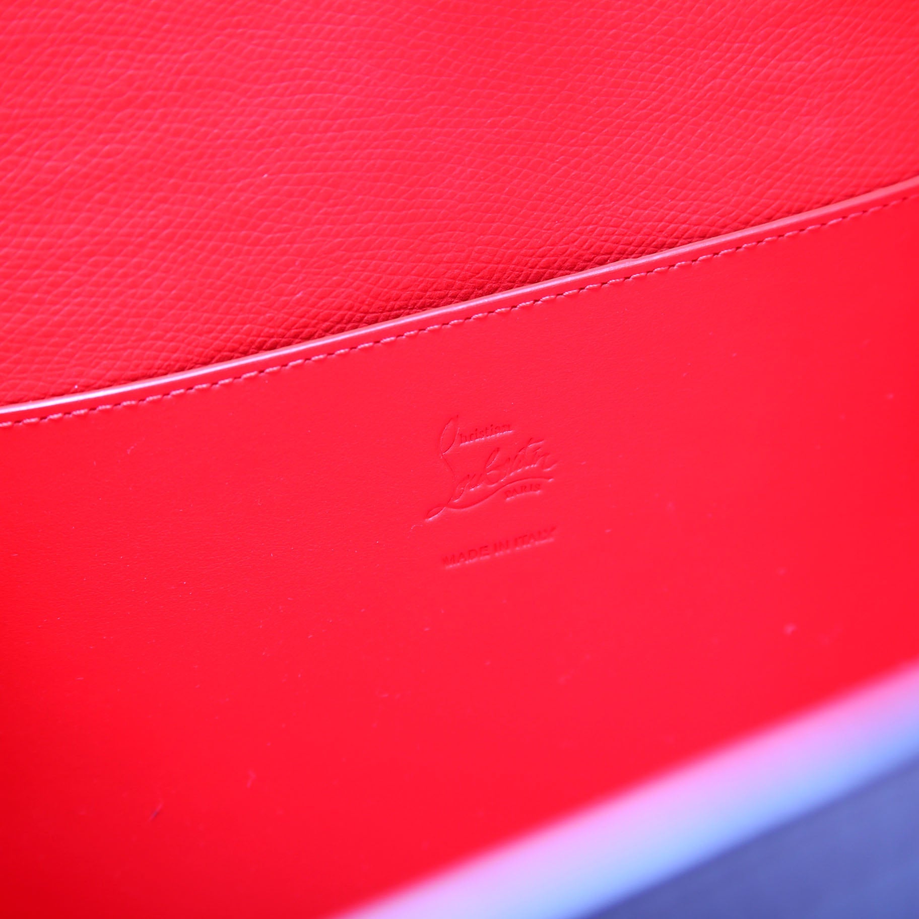 Cabarock Snake Embossed Large Tote Red