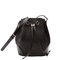 354228 Diamante Leather Bucket Medium Black