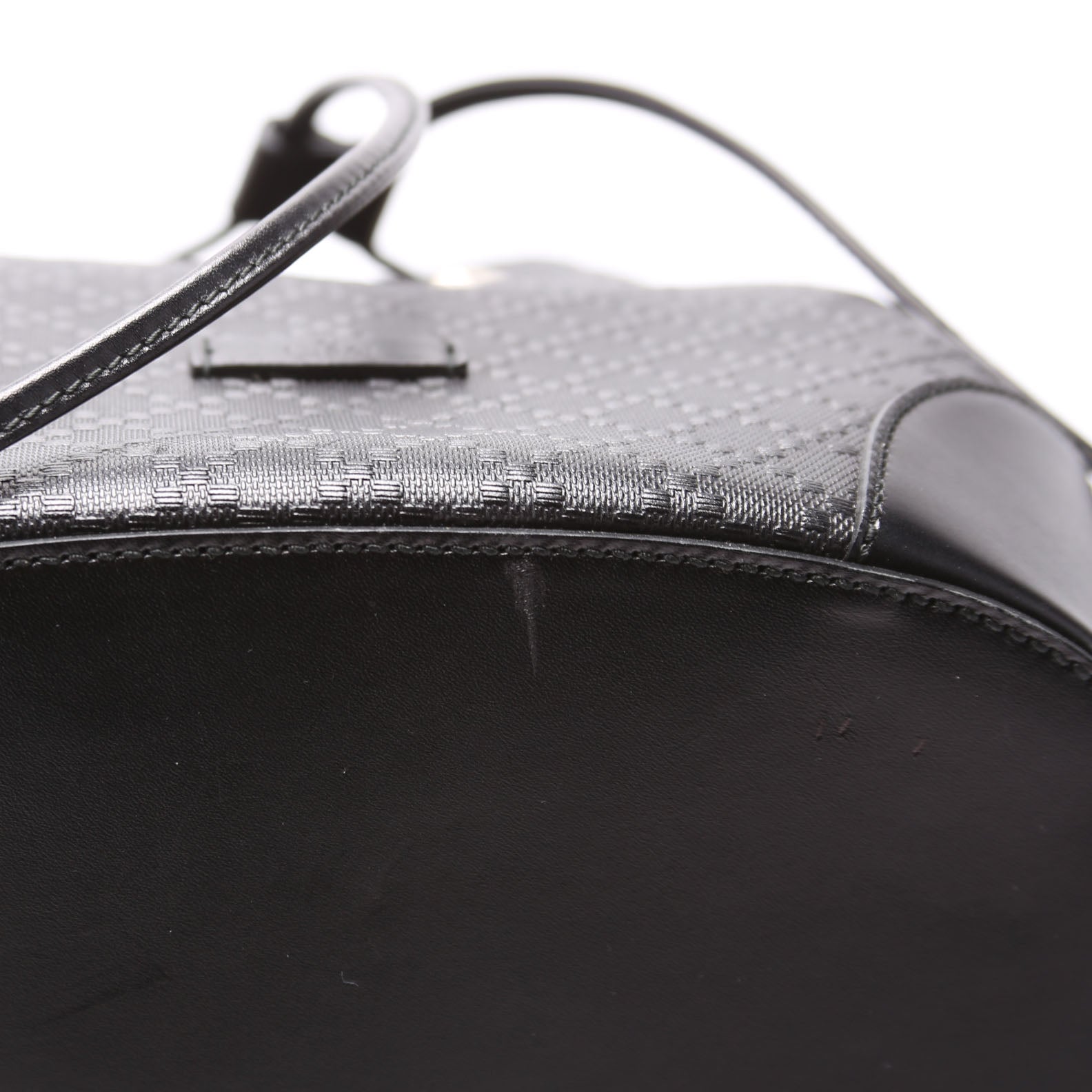 354228 Diamante Leather Bucket Medium Black