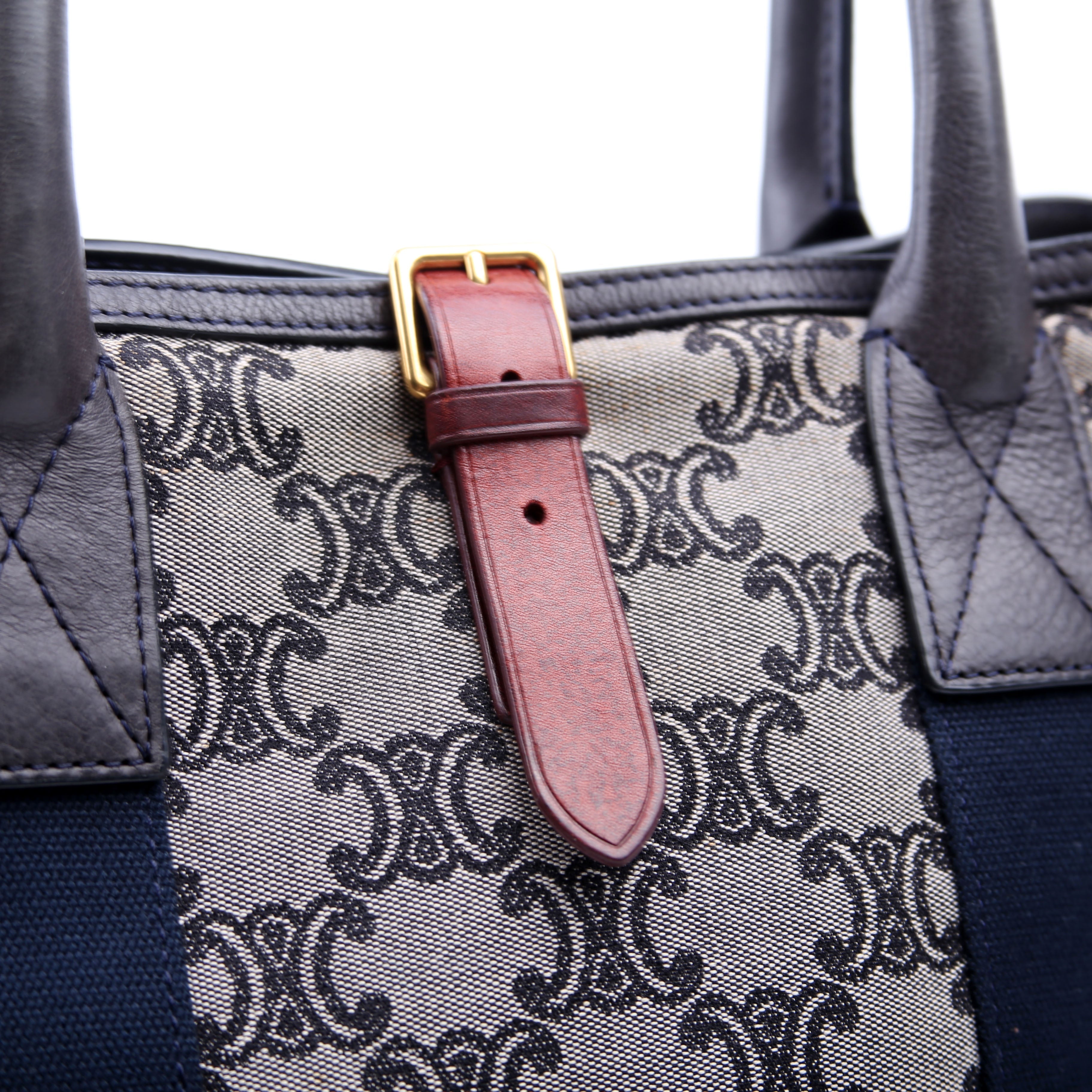 Macadam Canvas Tote Vintage Navy