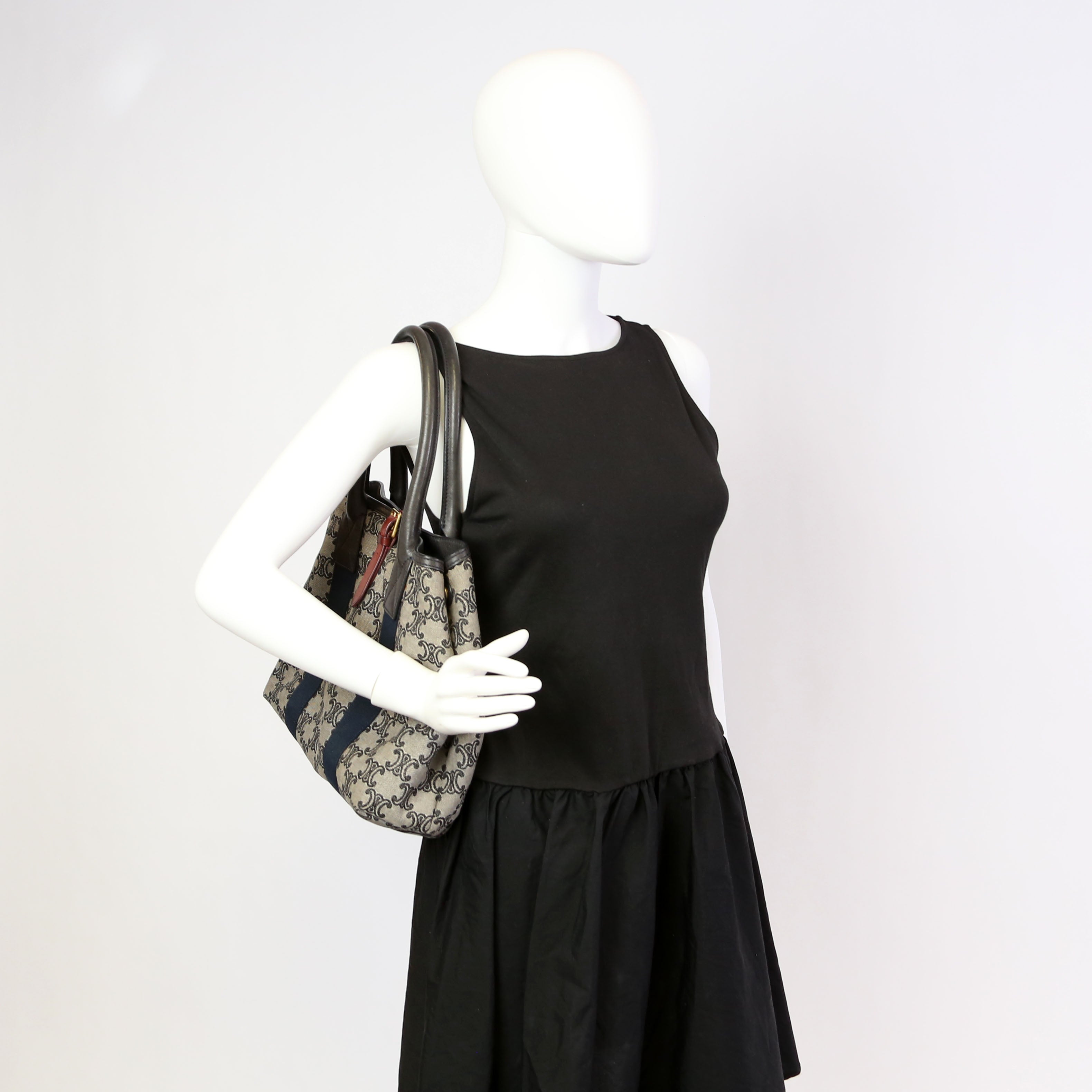 Macadam Canvas Tote Vintage Navy