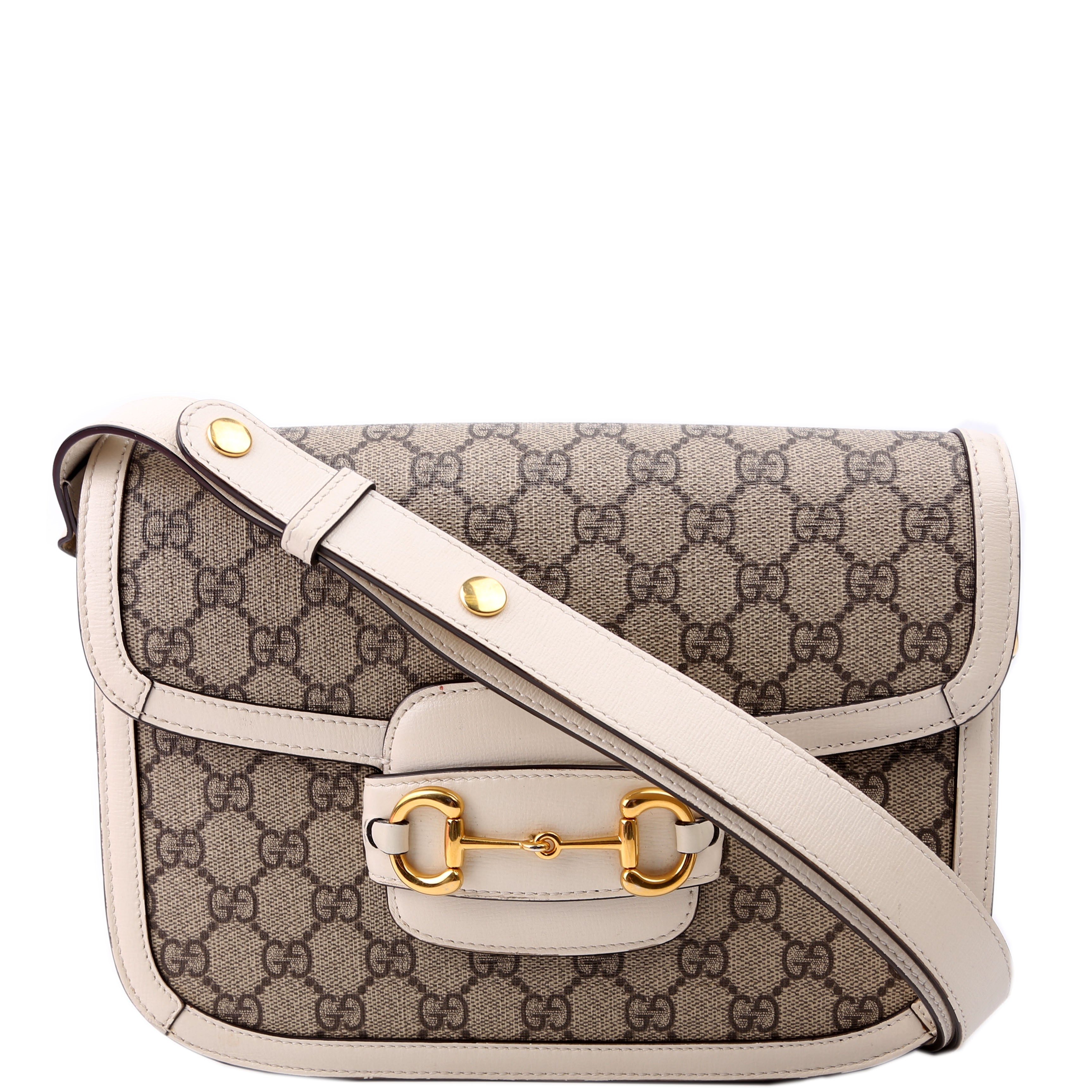 Gucci 602204 Horsebit 1955 Shoulder Bag White