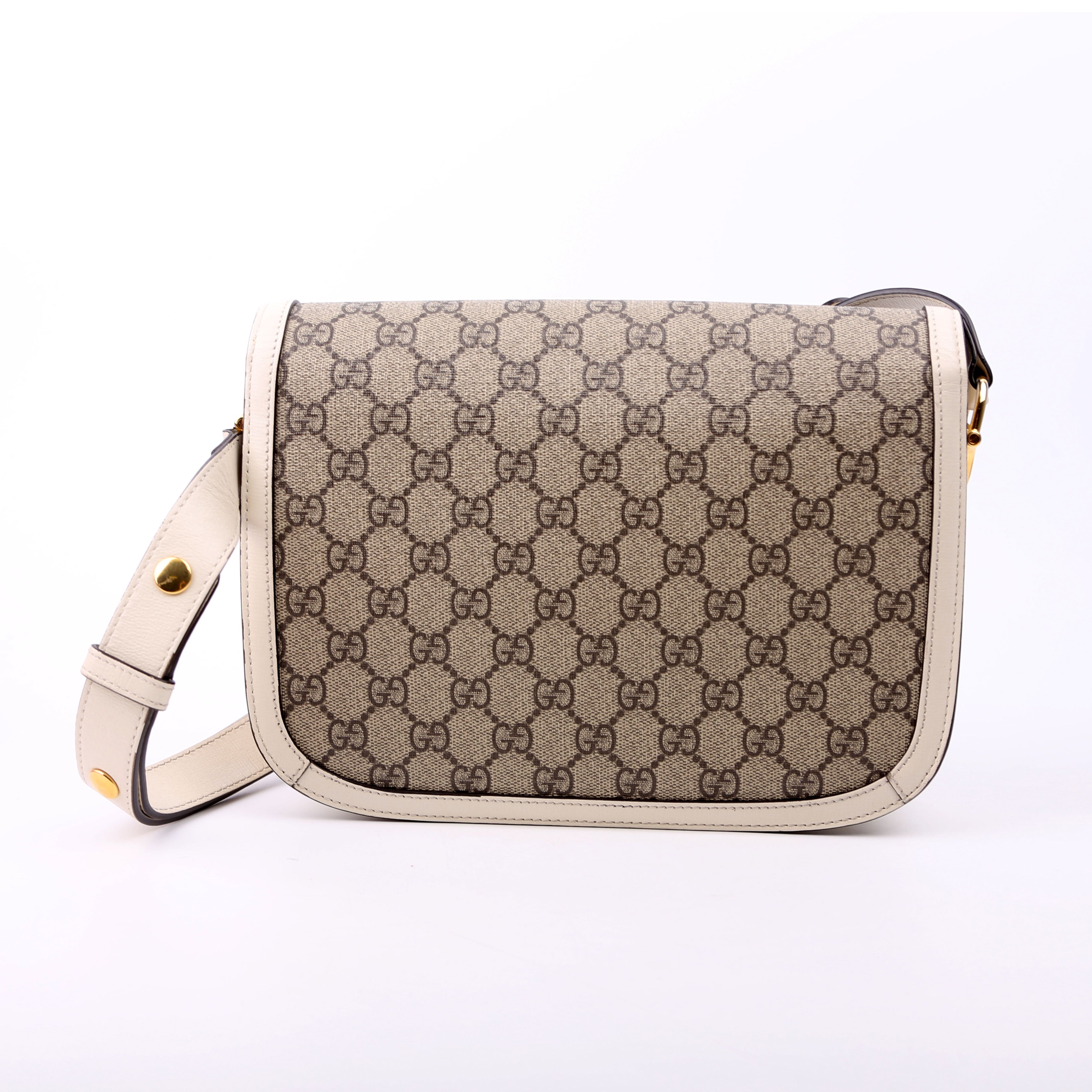 Gucci 602204 Horsebit 1955 Shoulder Bag White