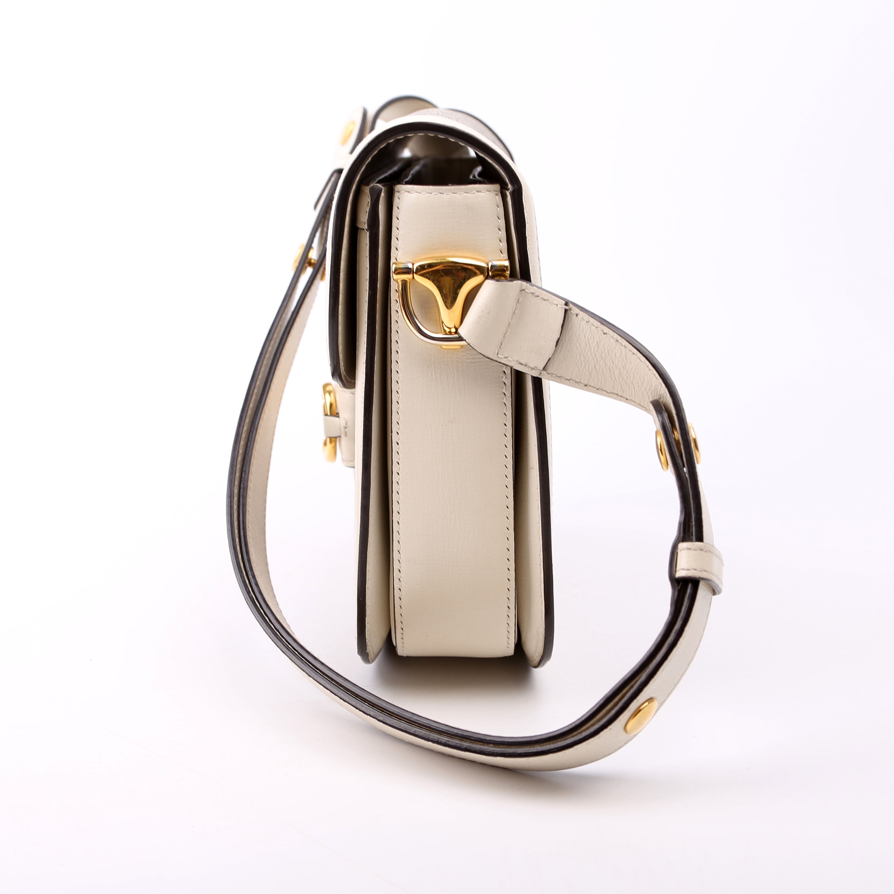Gucci 602204 Horsebit 1955 Shoulder Bag White