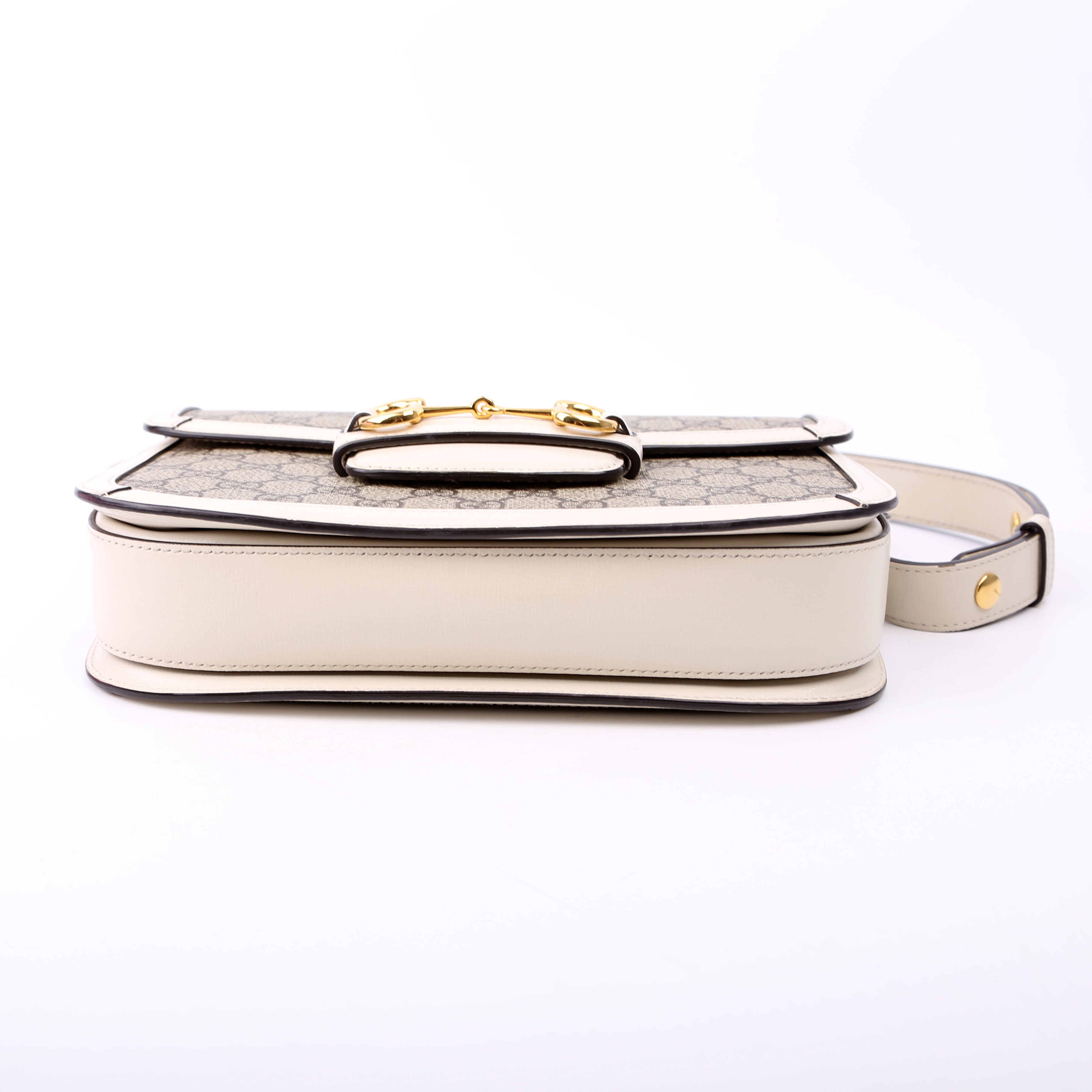 Gucci 602204 Horsebit 1955 Shoulder Bag White