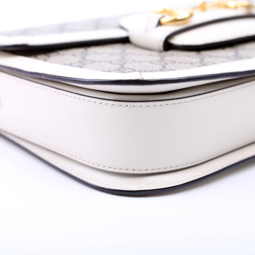Gucci 602204 Horsebit 1955 Shoulder Bag White