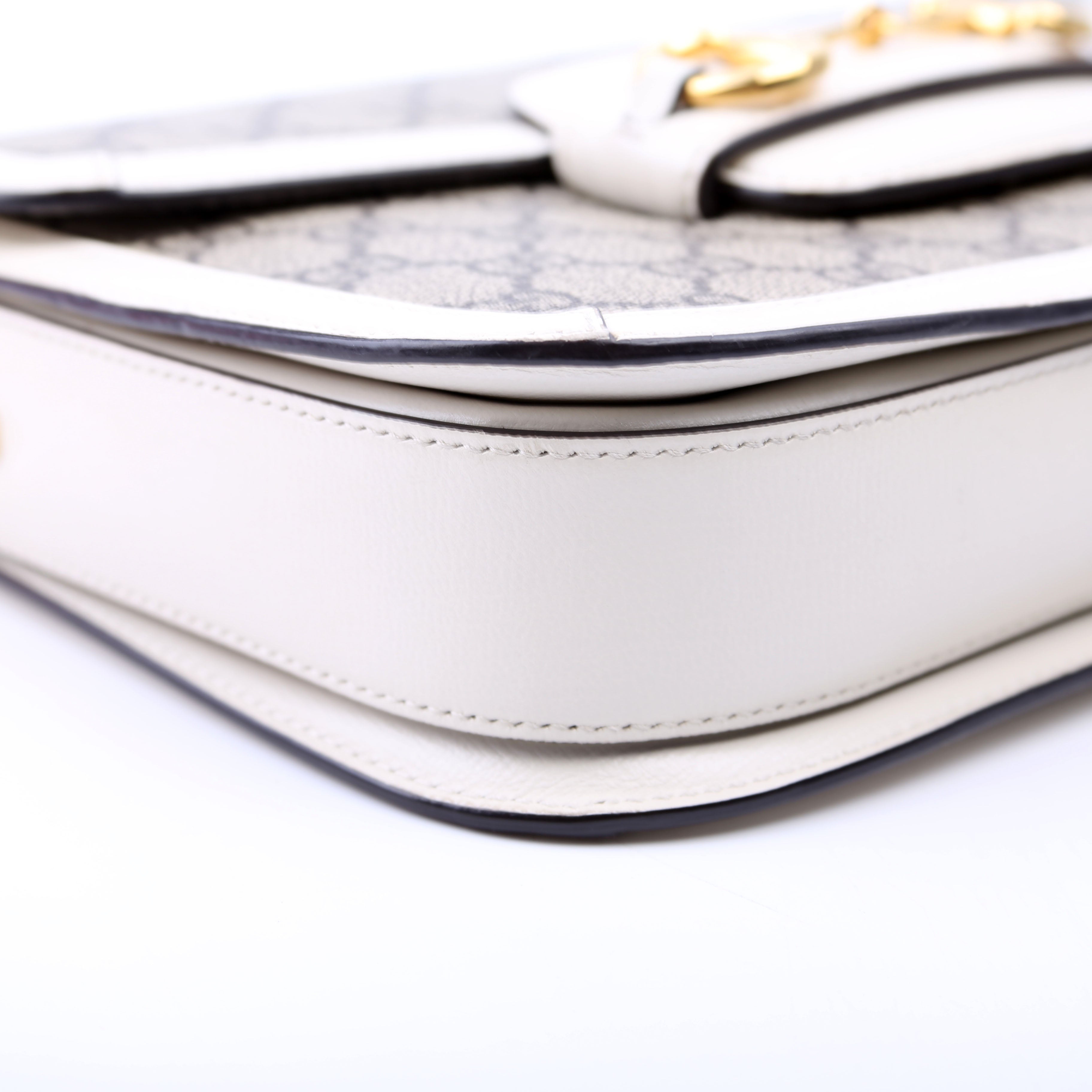 Gucci 602204 Horsebit 1955 Shoulder Bag White