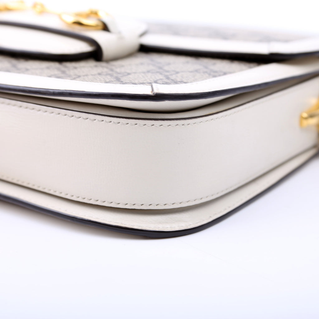 Gucci 602204 Horsebit 1955 Shoulder Bag White