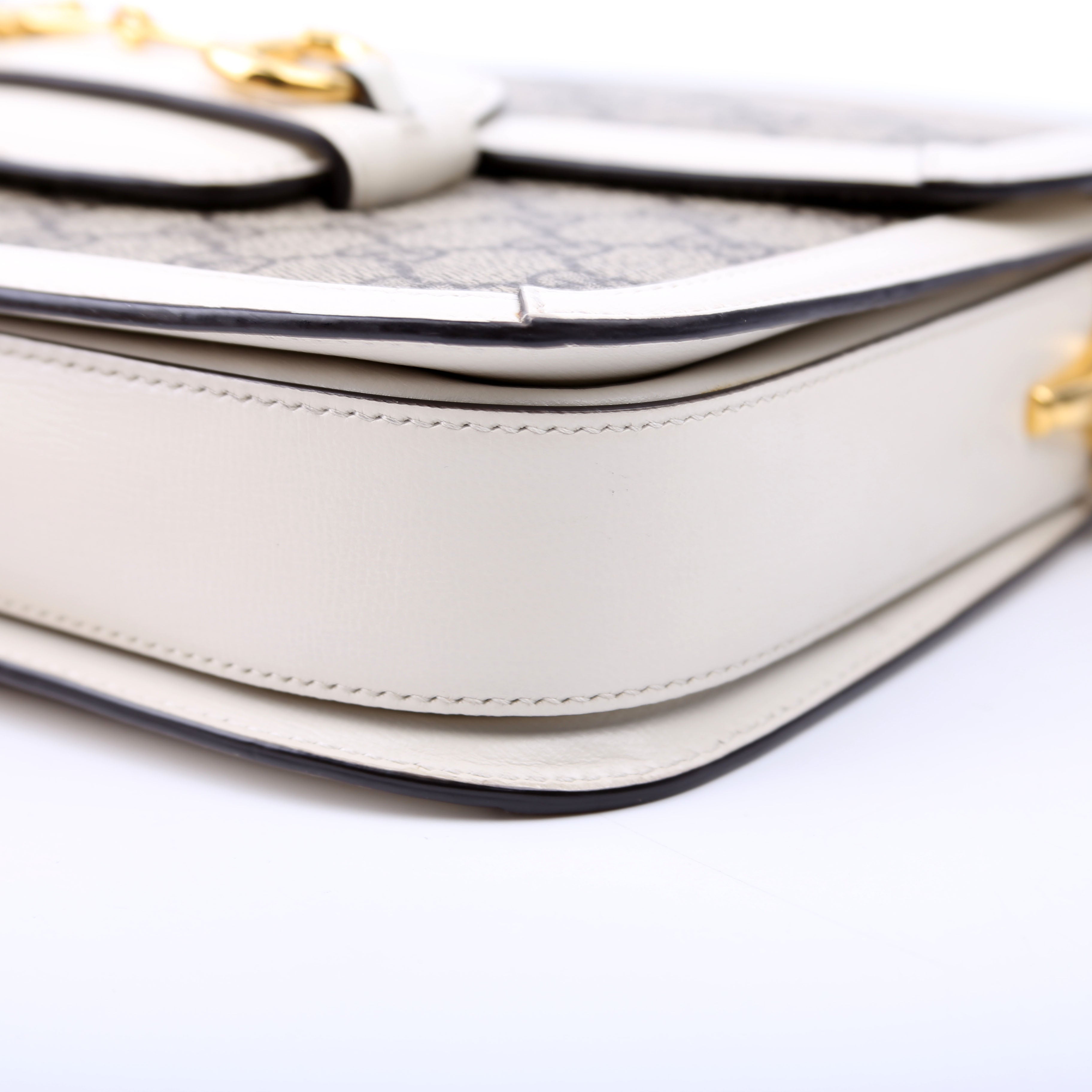 Gucci 602204 Horsebit 1955 Shoulder Bag White