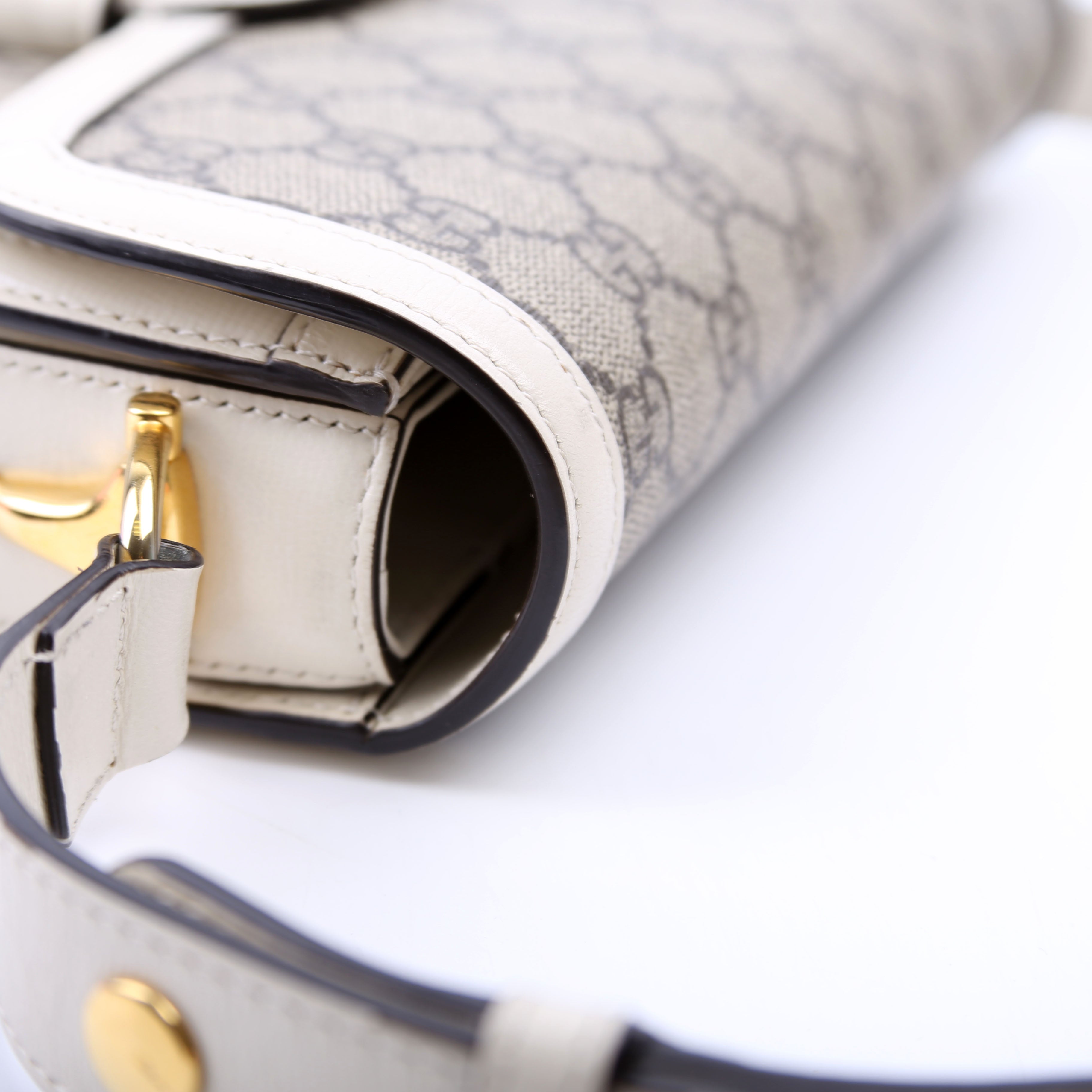 Gucci 602204 Horsebit 1955 Shoulder Bag White