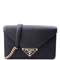 Triangle Envelope Saffiano Black