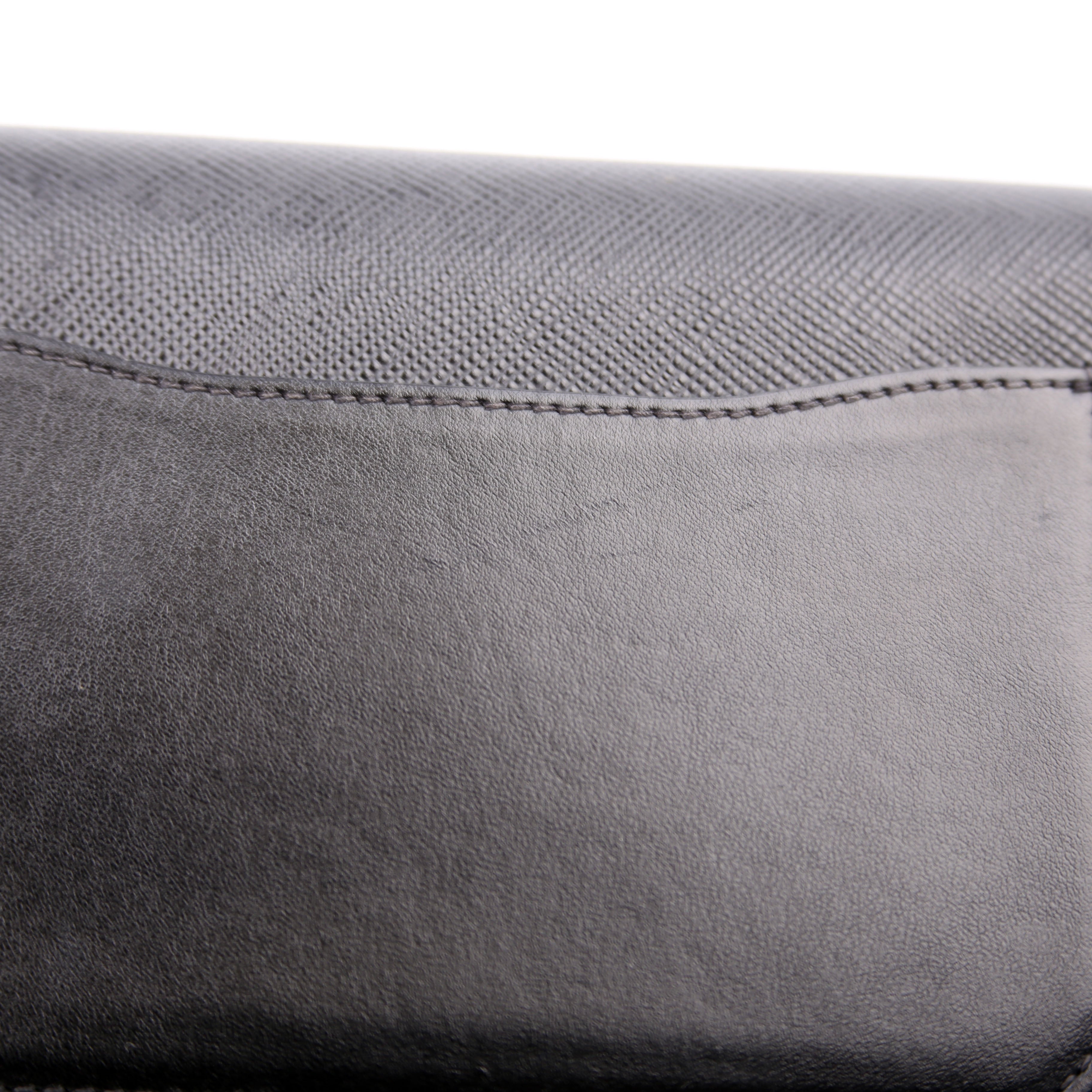 1BD249 Saffiano Flap Bag Black