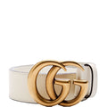 Gucci 414516 GG Marmont Belt Size 80/32 Cream
