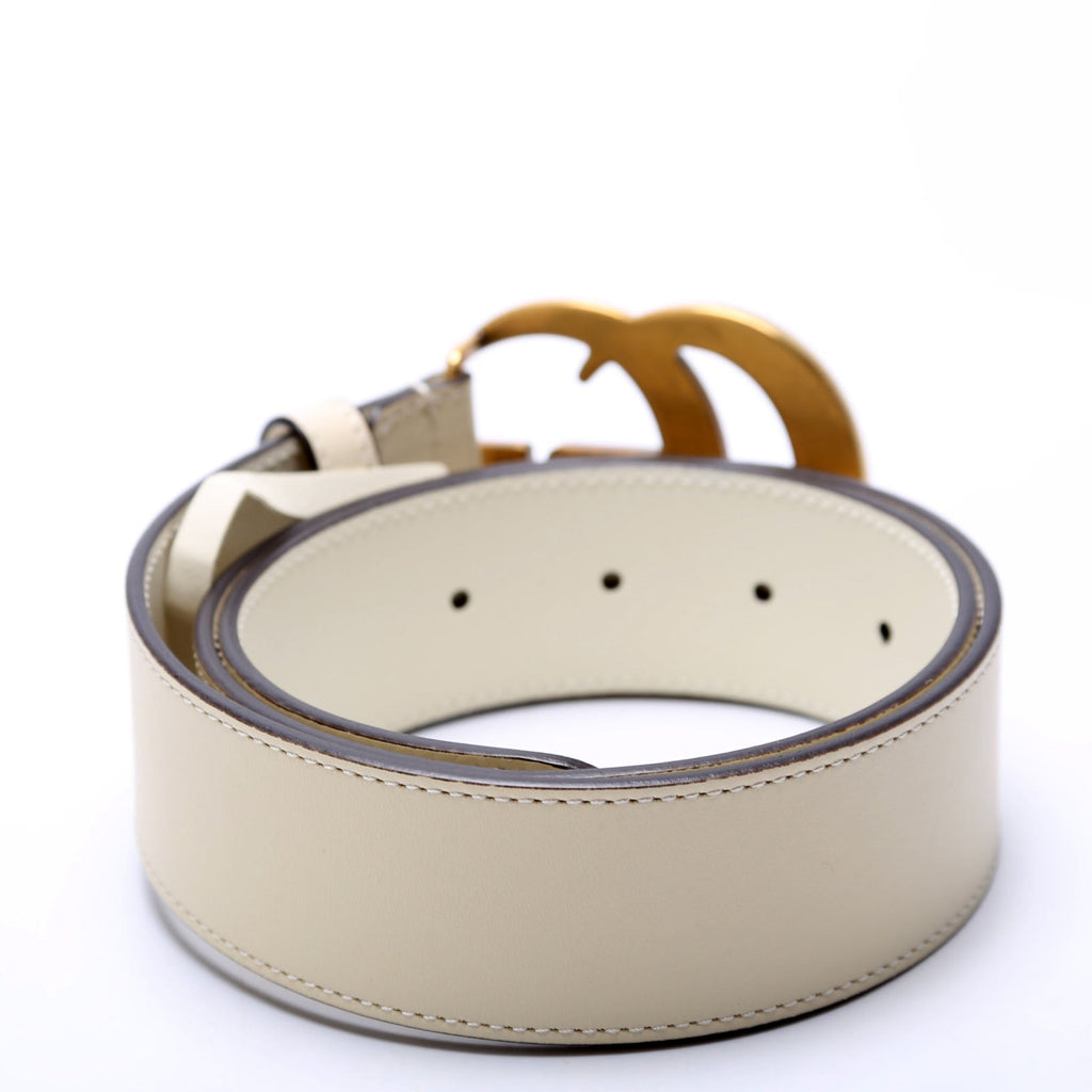 Gucci 414516 GG Marmont Belt Size 80/32 Cream