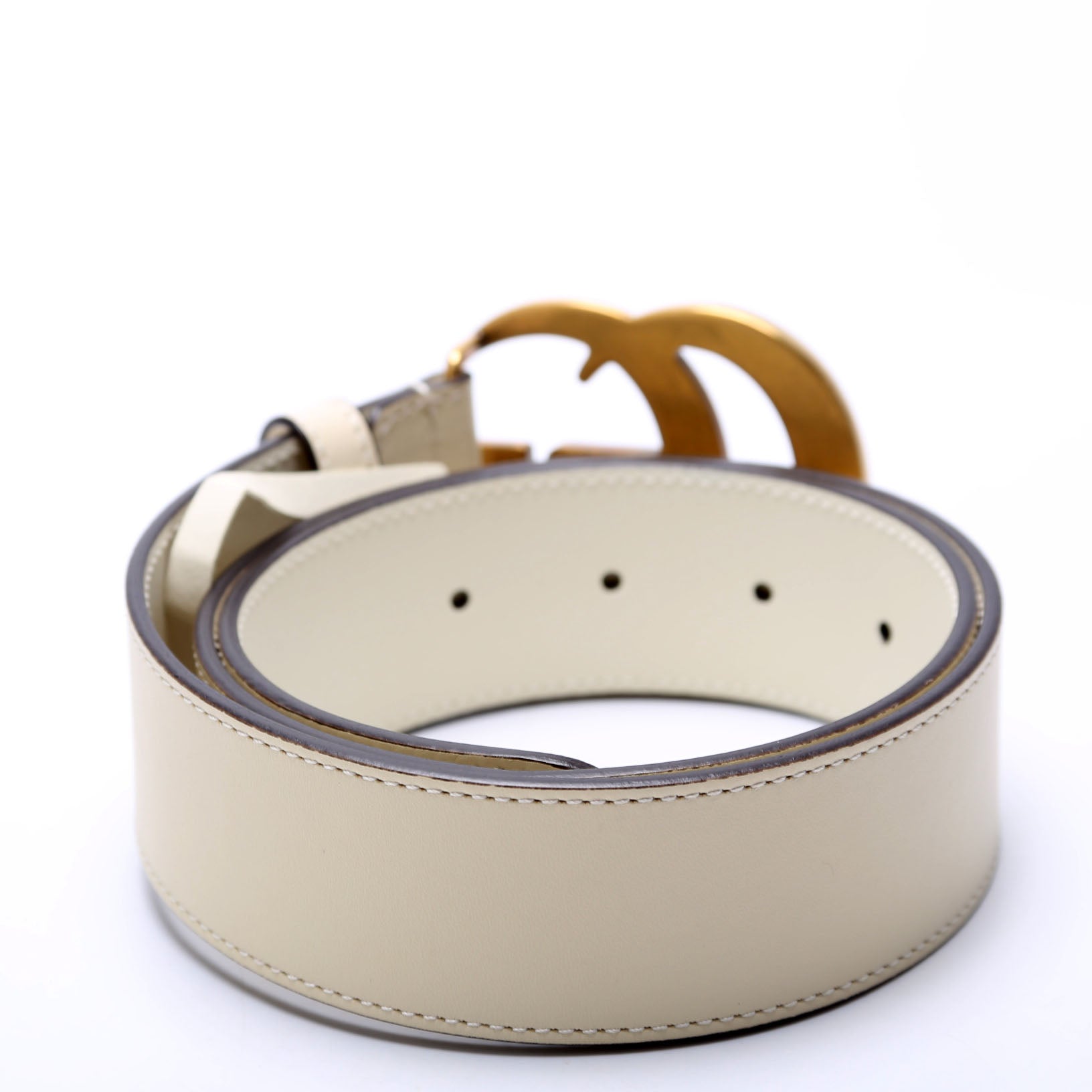 Gucci 414516 GG Marmont Belt Size 80/32 Cream