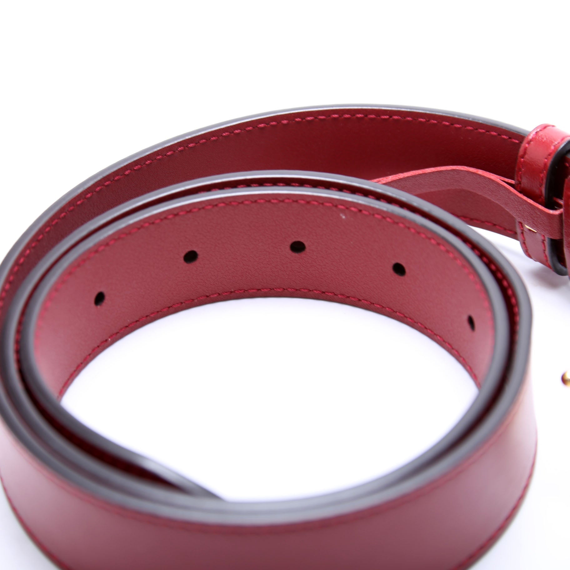 400593 GG Marmont Belt Size 75/30 Red/Gold