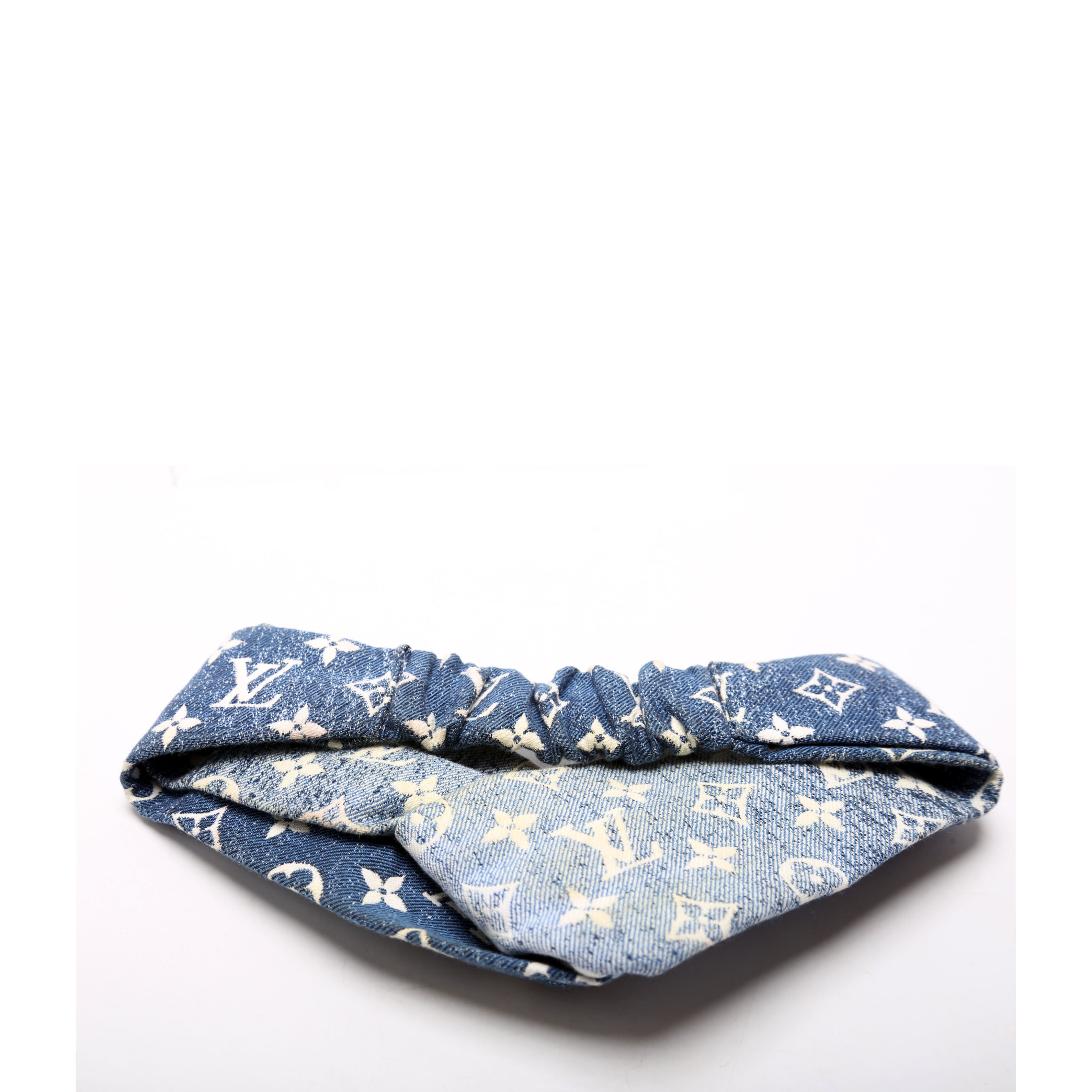 Jacquard Denim Bandeau Headband Blue/White