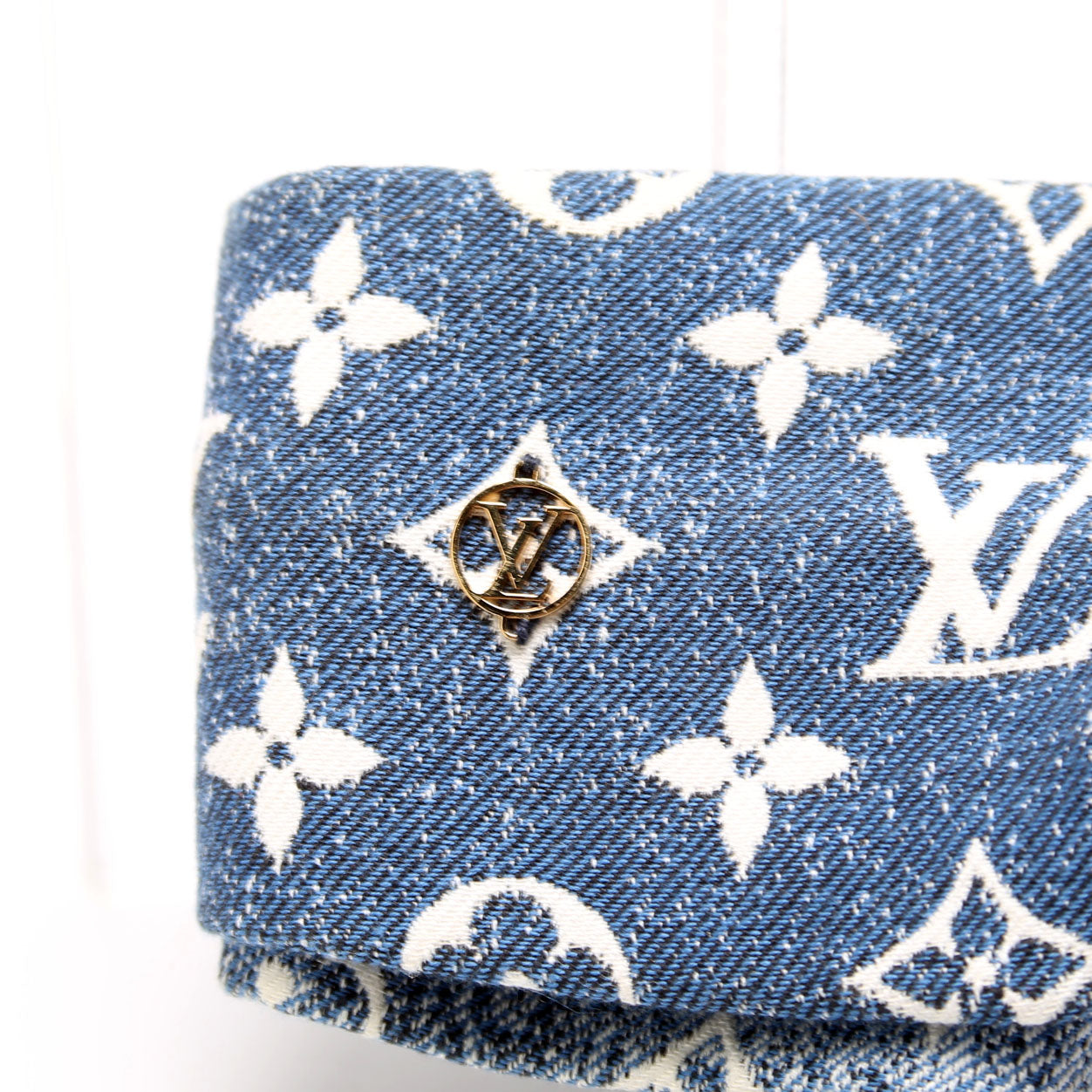Jacquard Denim Bandeau Headband Blue/White