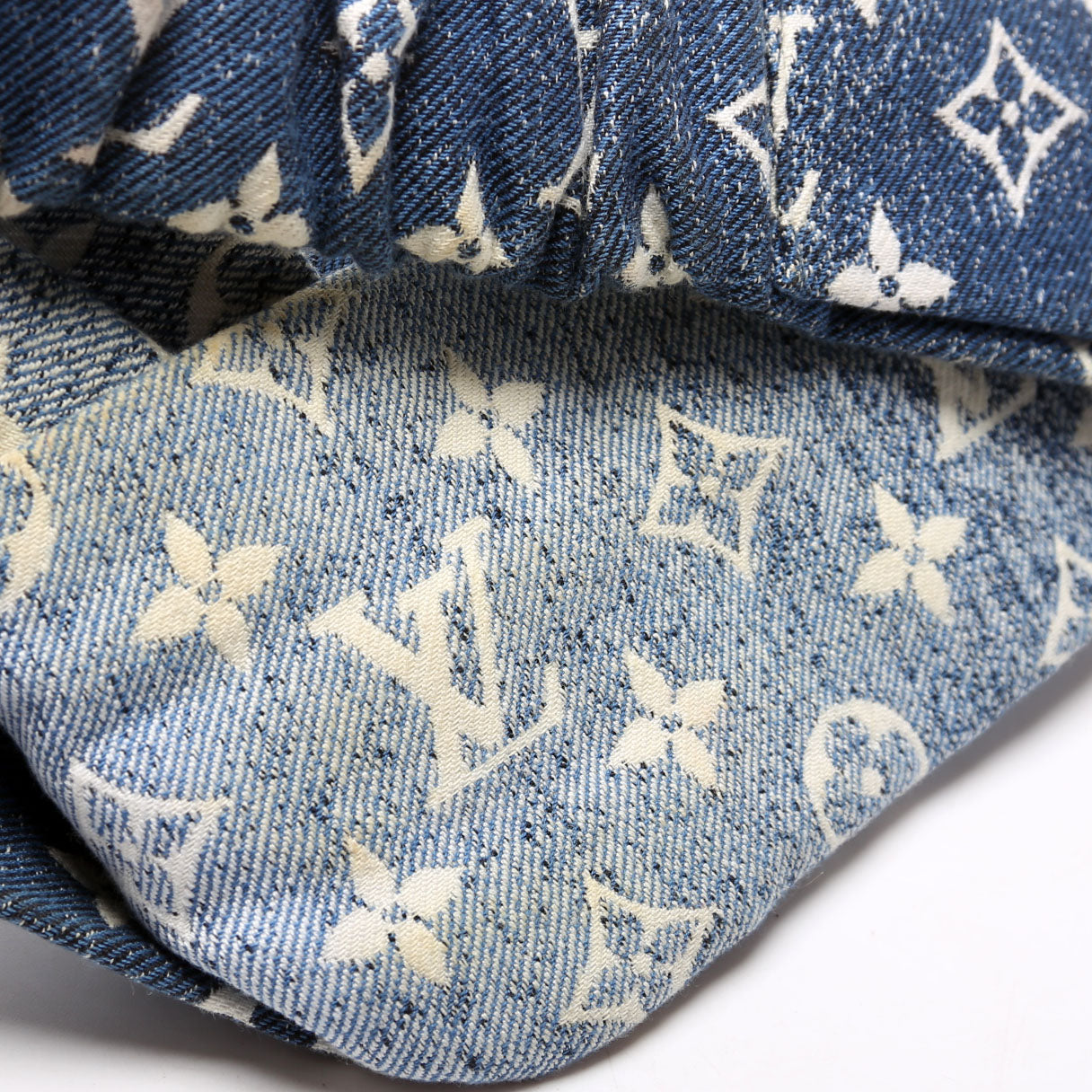 Jacquard Denim Bandeau Headband Blue/White