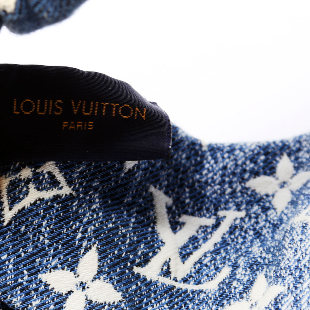 Jacquard Denim Bandeau Headband Blue/White