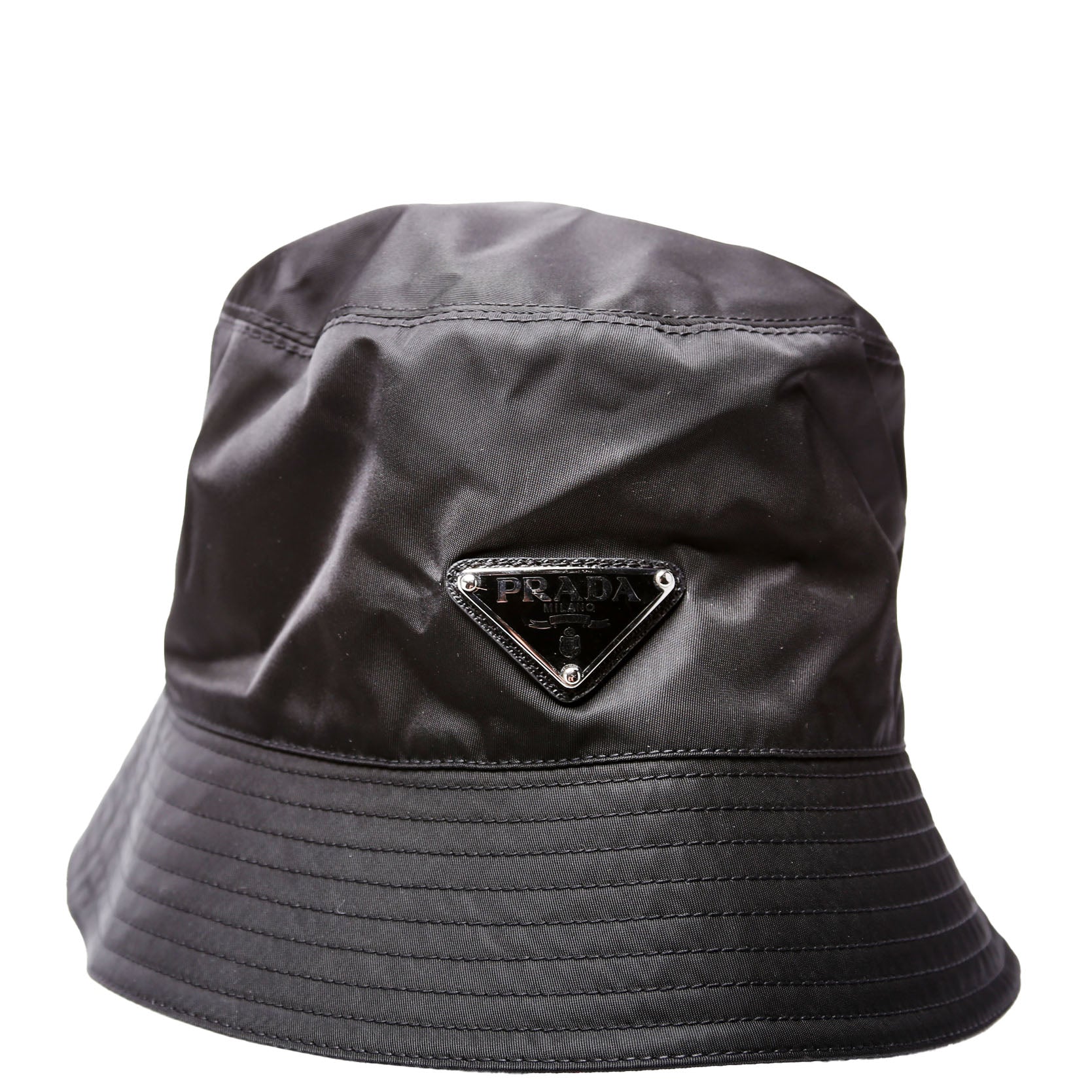 1HC137 Re-Nylon Triangle Logo Bucket Hat Size Medium Black