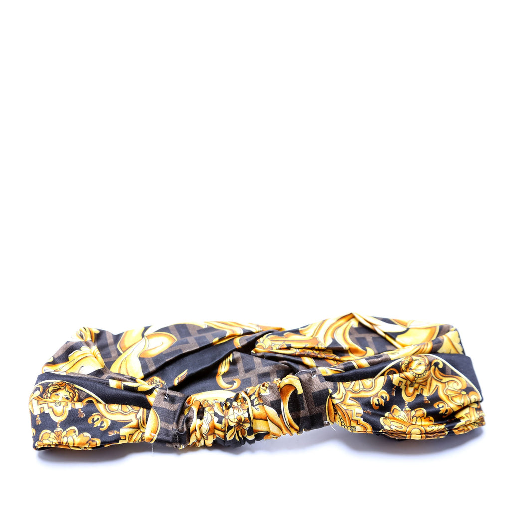 Fendi Fendace Band Silk Headband Gold/Black