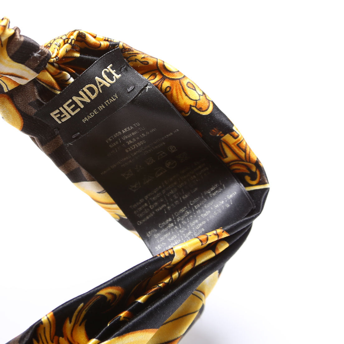 Fendi Fendace Band Silk Headband Gold/Black